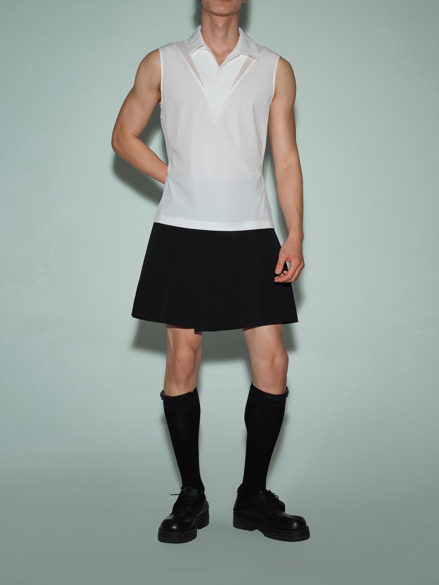 Pleated Bermuda Short