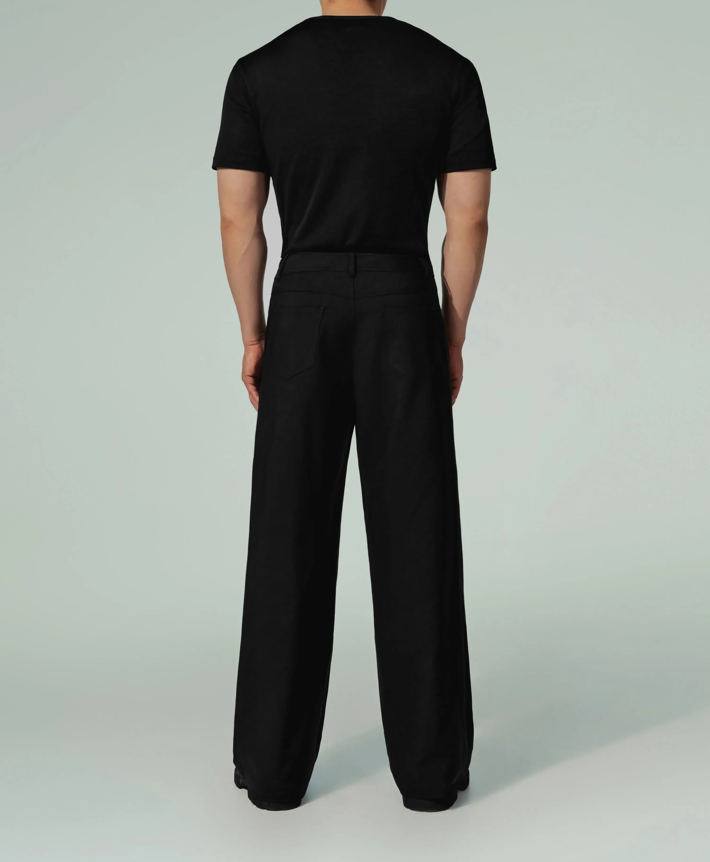 Pleated Mesh Pants