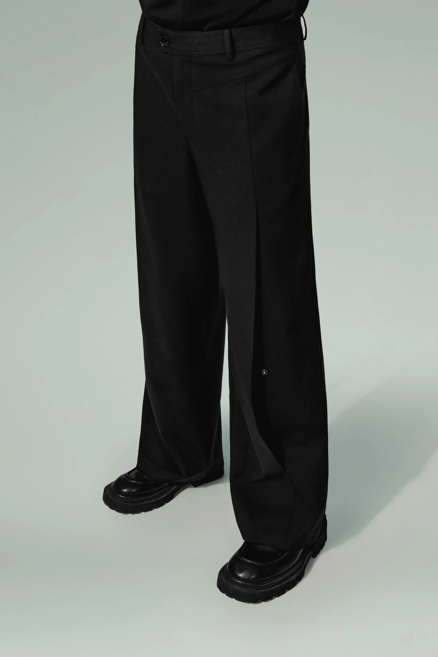Pleated Mesh Pants