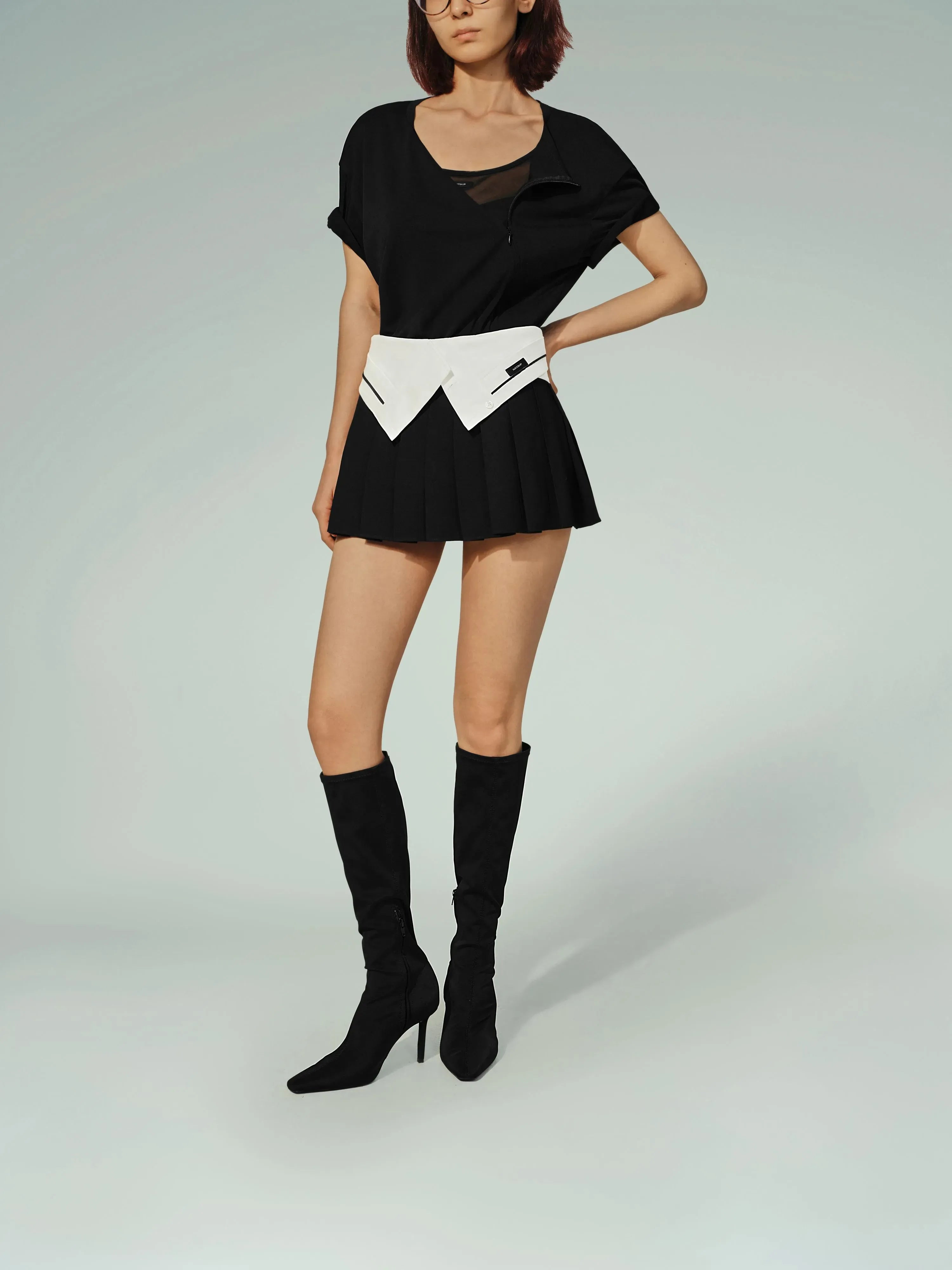 Pleated Mini Skirt