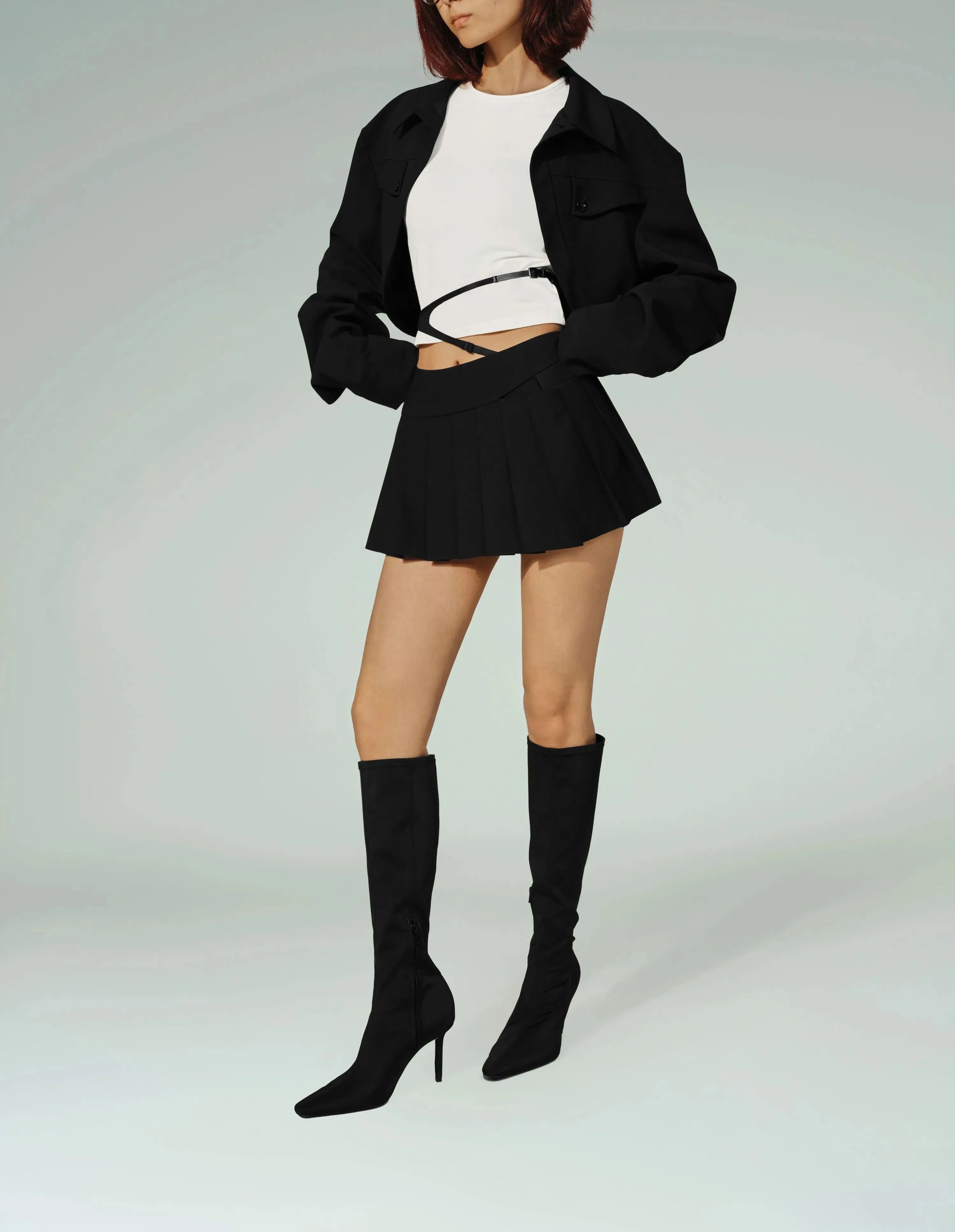 Pleated Mini Skirt