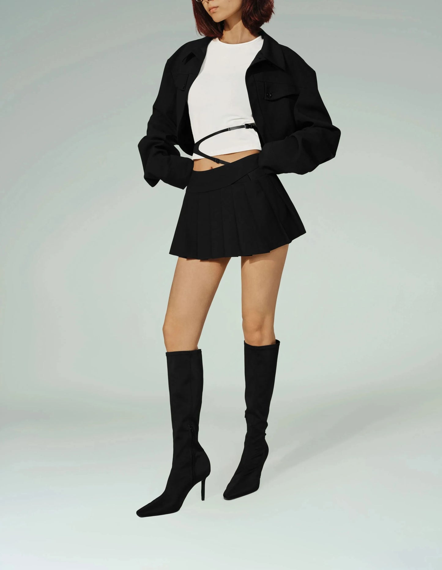 Pleated Mini Skirt