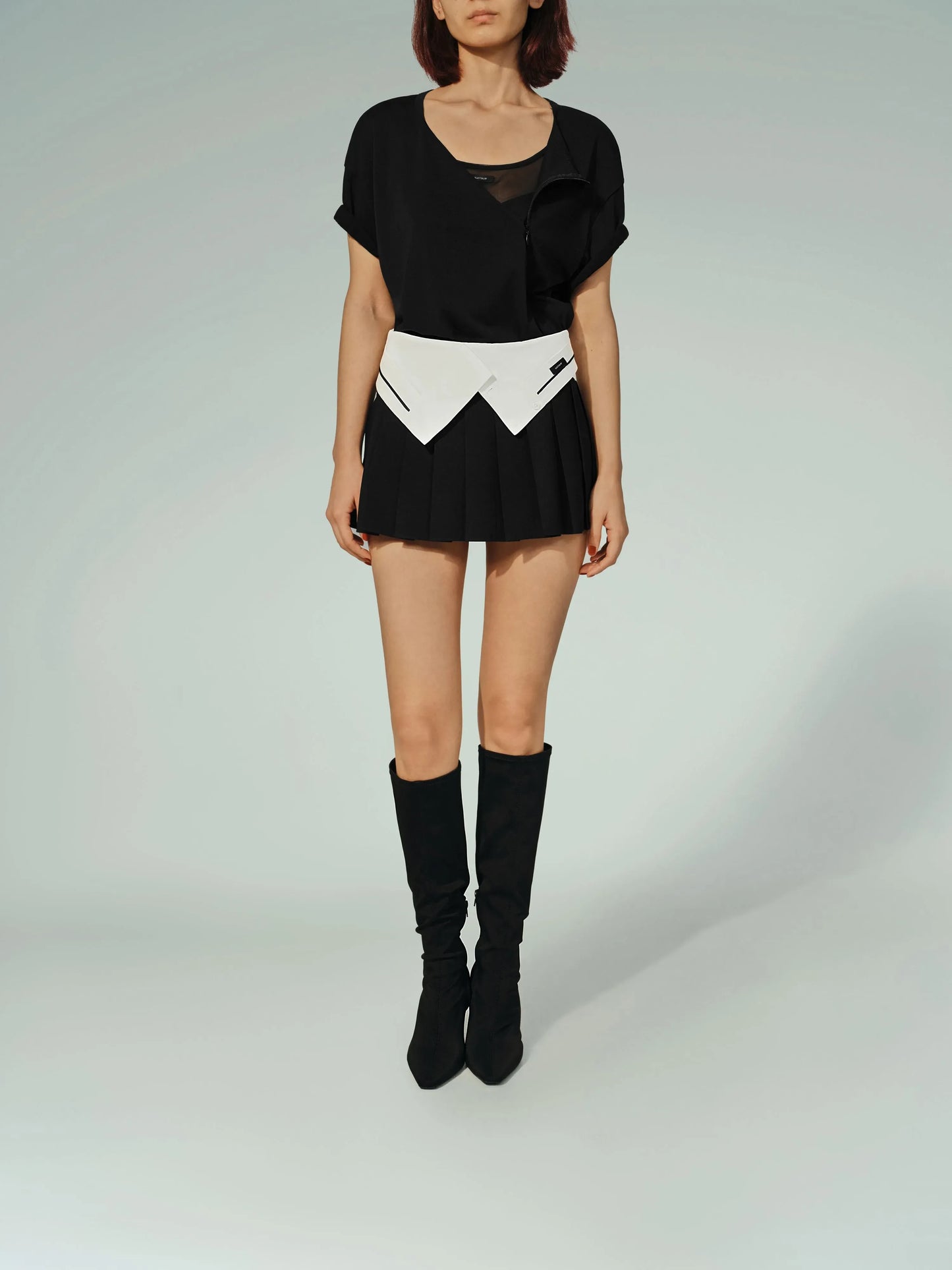 Pleated Mini Skirt