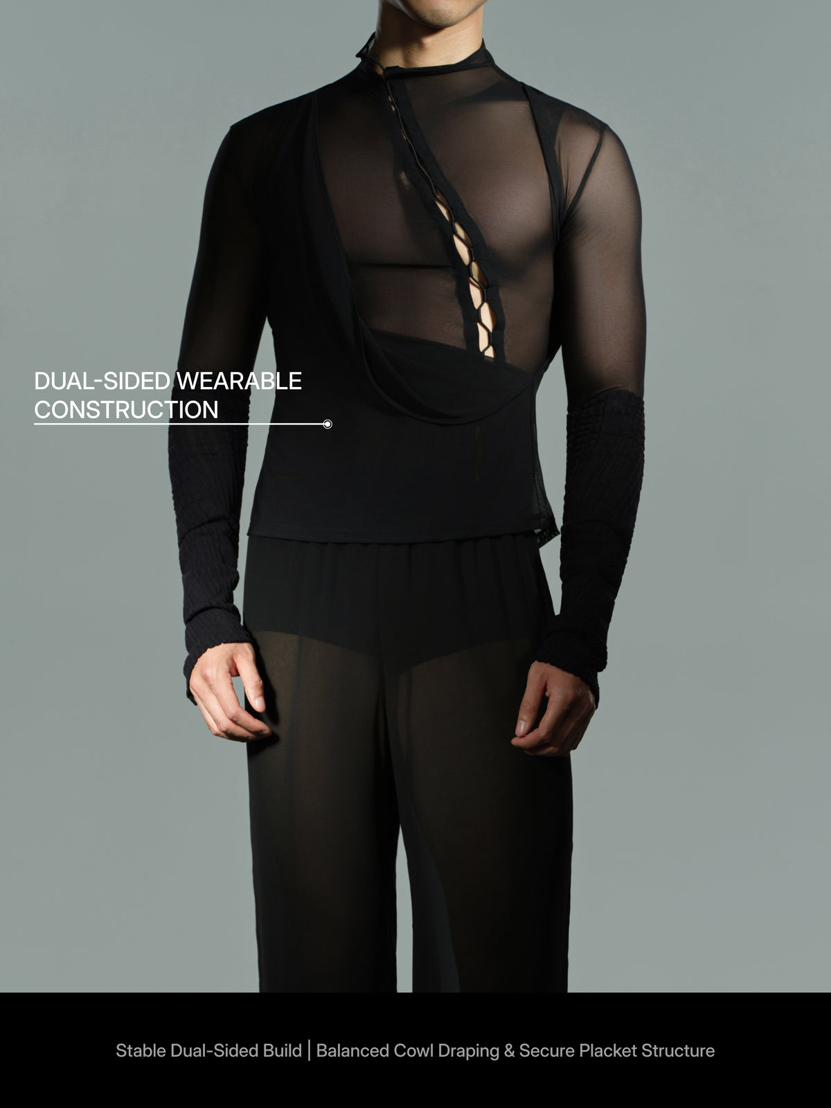 Reversible Cutout Long Sleeve Top