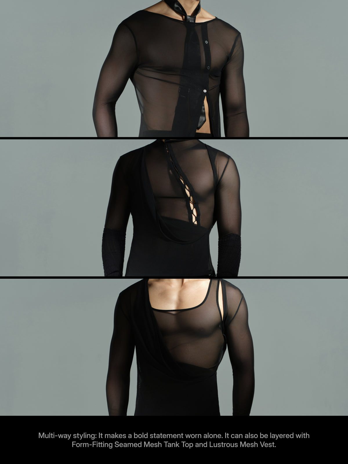 Reversible Cutout Long Sleeve Top