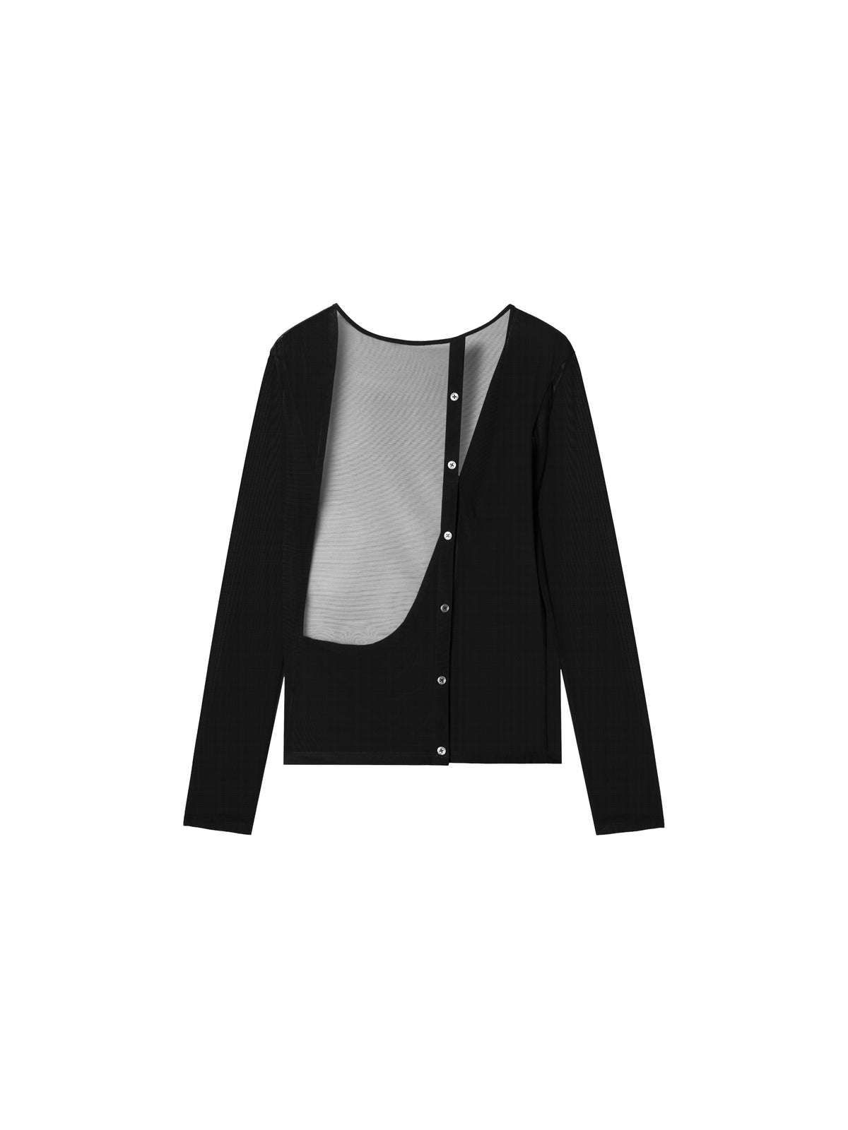 Reversible Cutout Long Sleeve Top