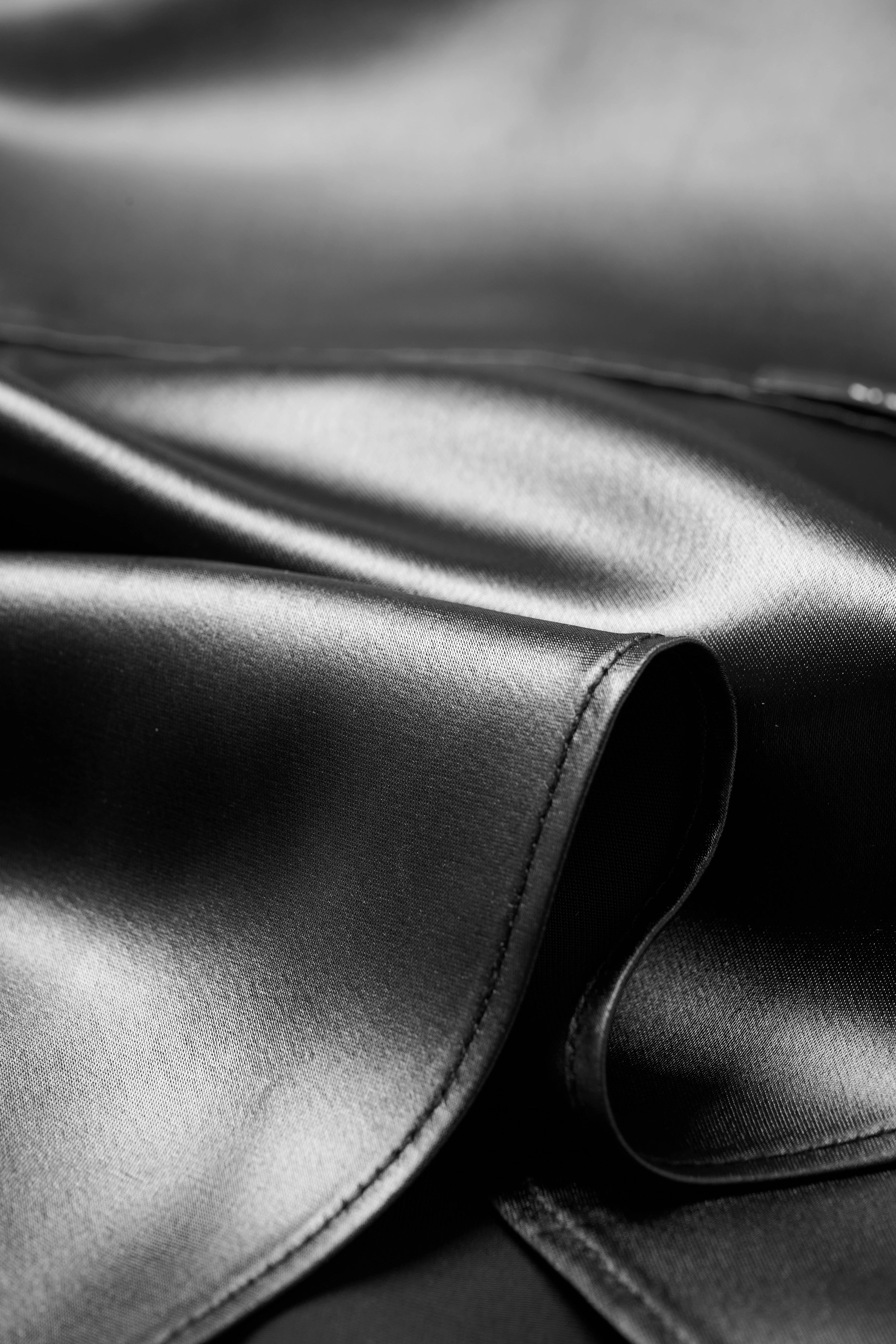 Satin Faux Leather Vest