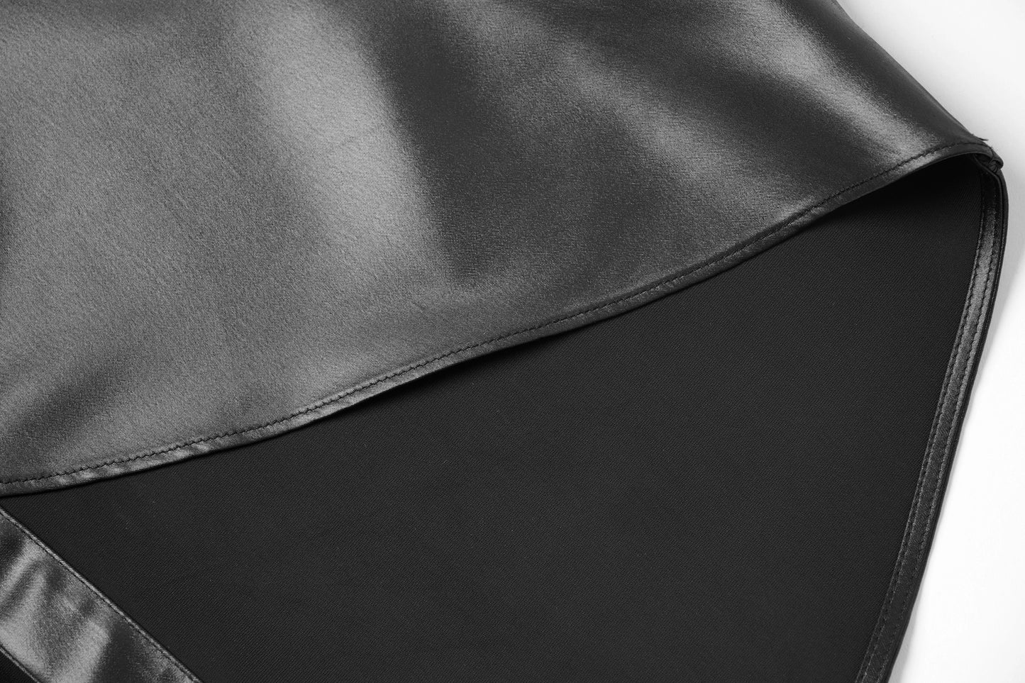 Satin Faux Leather Vest