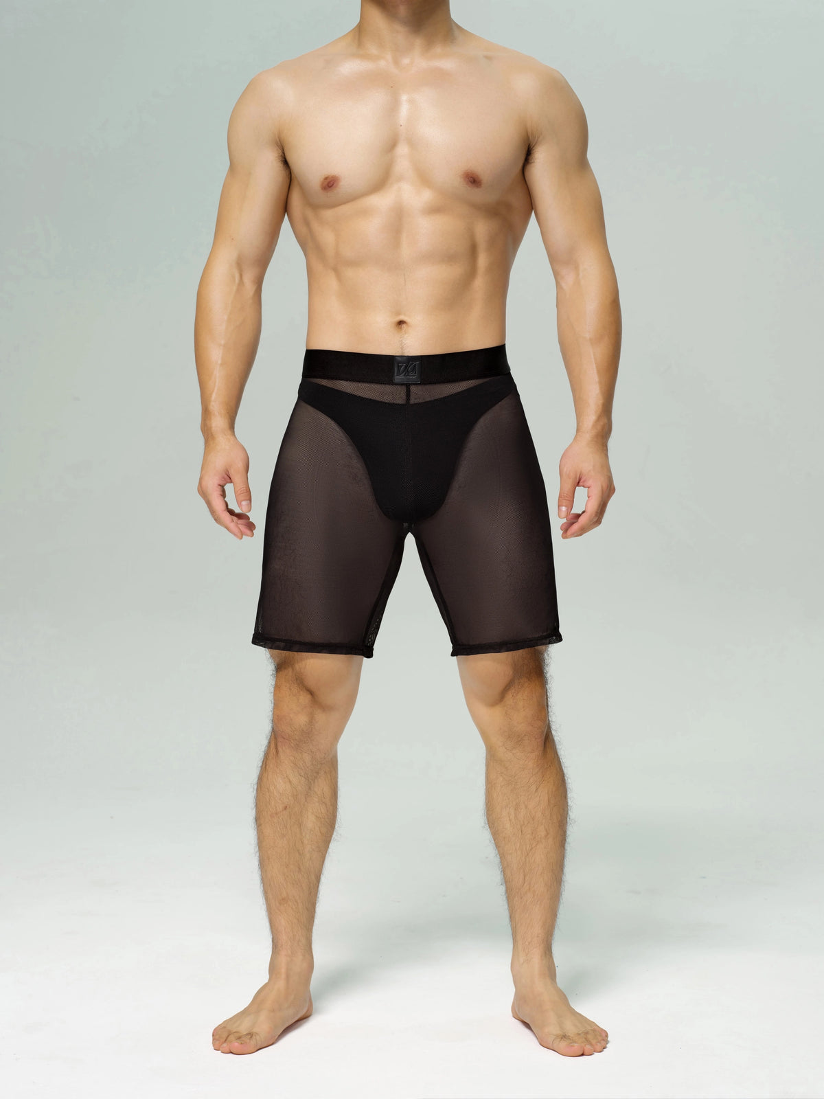 Satin Mesh Boxing Shorts