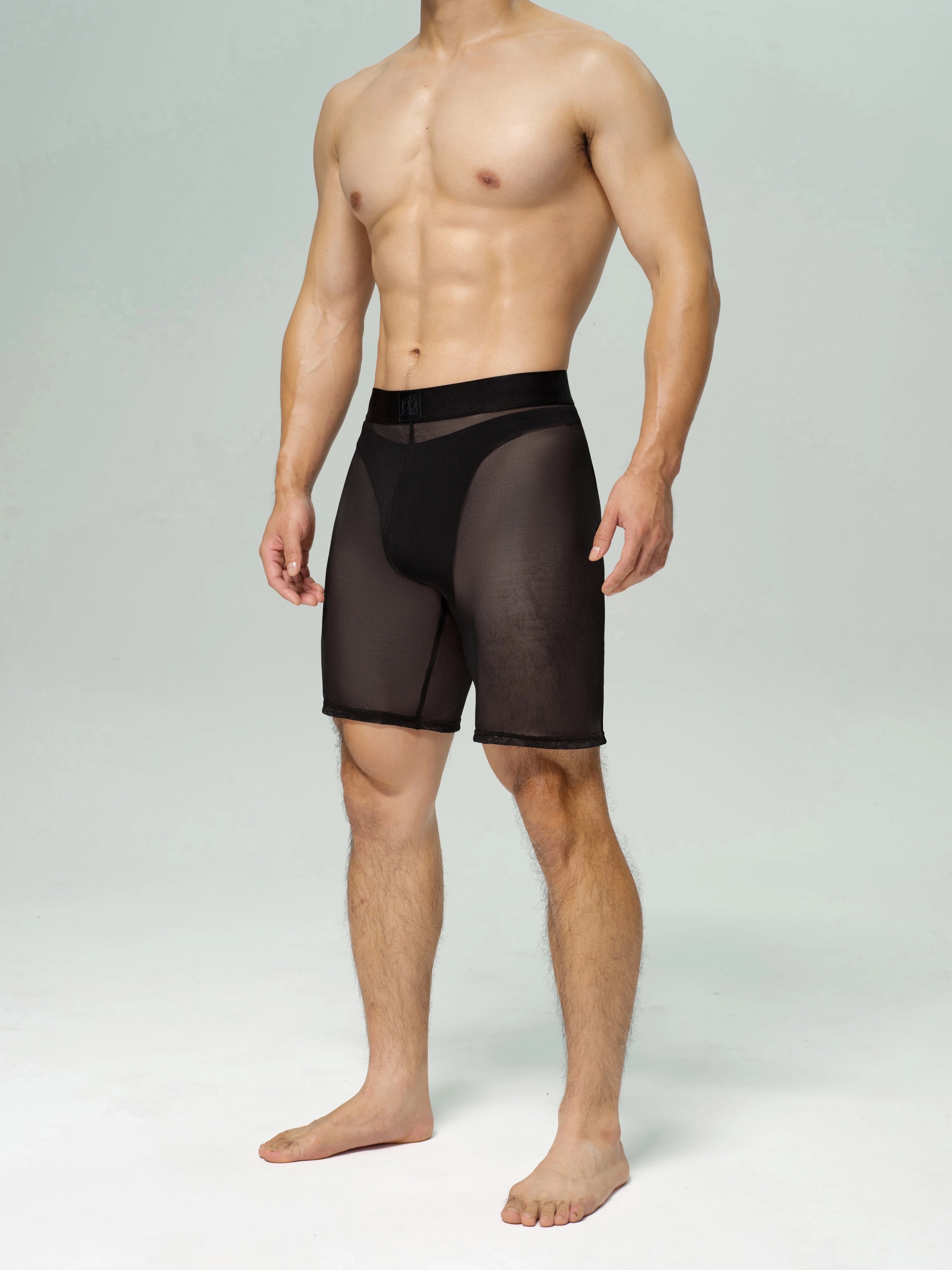 Satin Mesh Boxing Shorts & Mesh Shorts