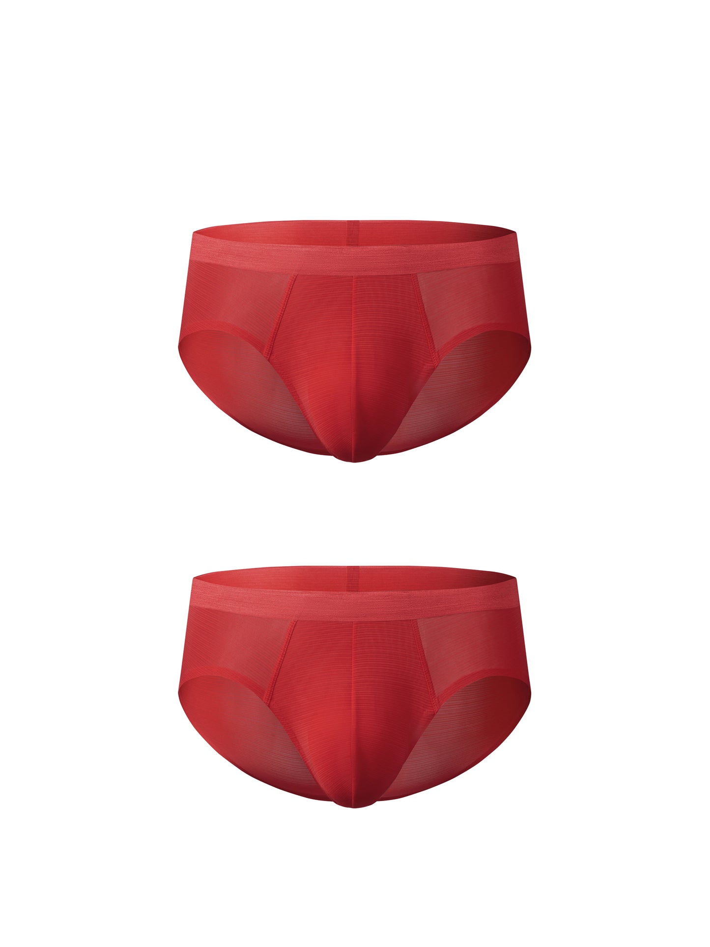 Satin-Striped Icy Silk Brief (Atelier Red*2)