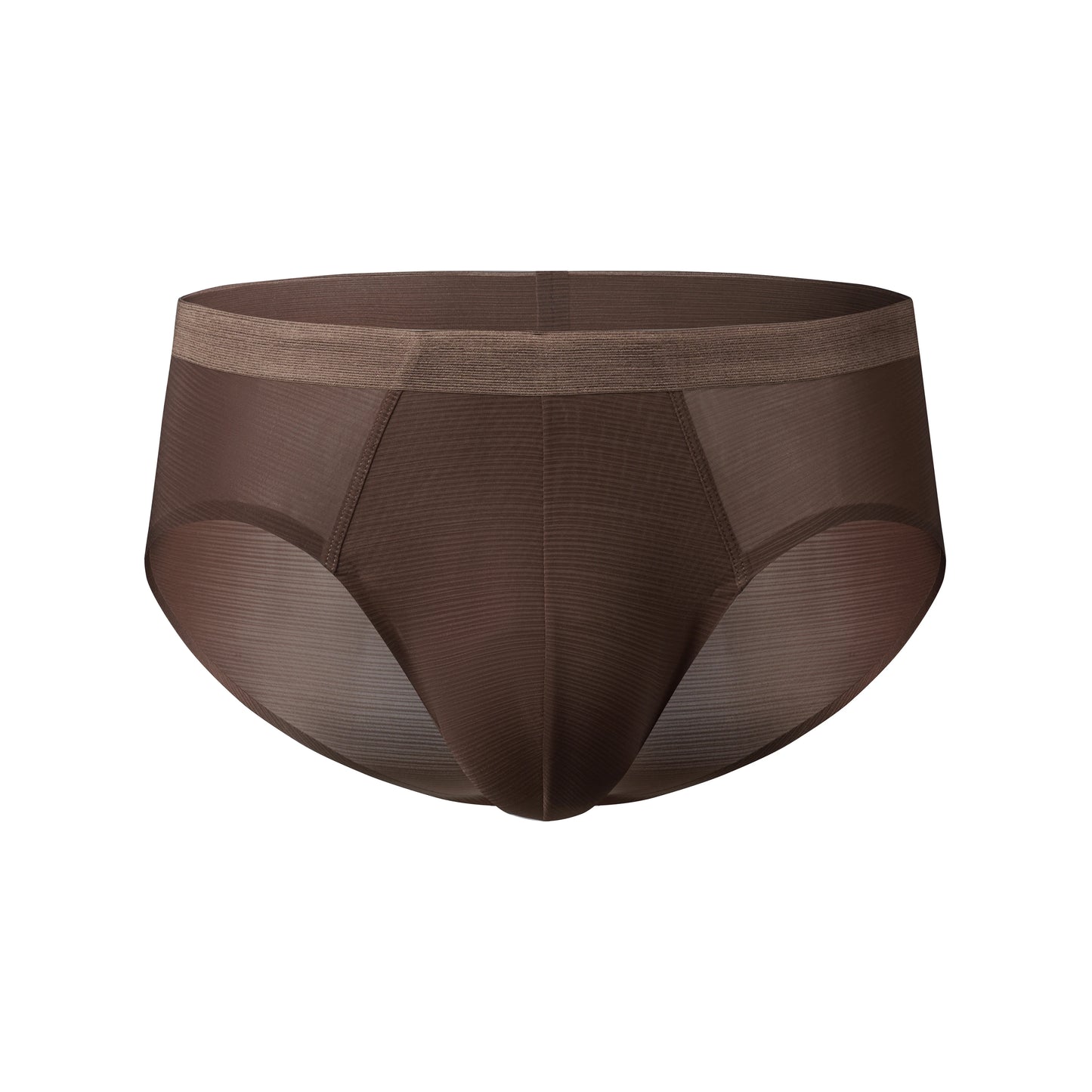 Satin-Striped Icy Silk Brief (Darkroom Brown*2)