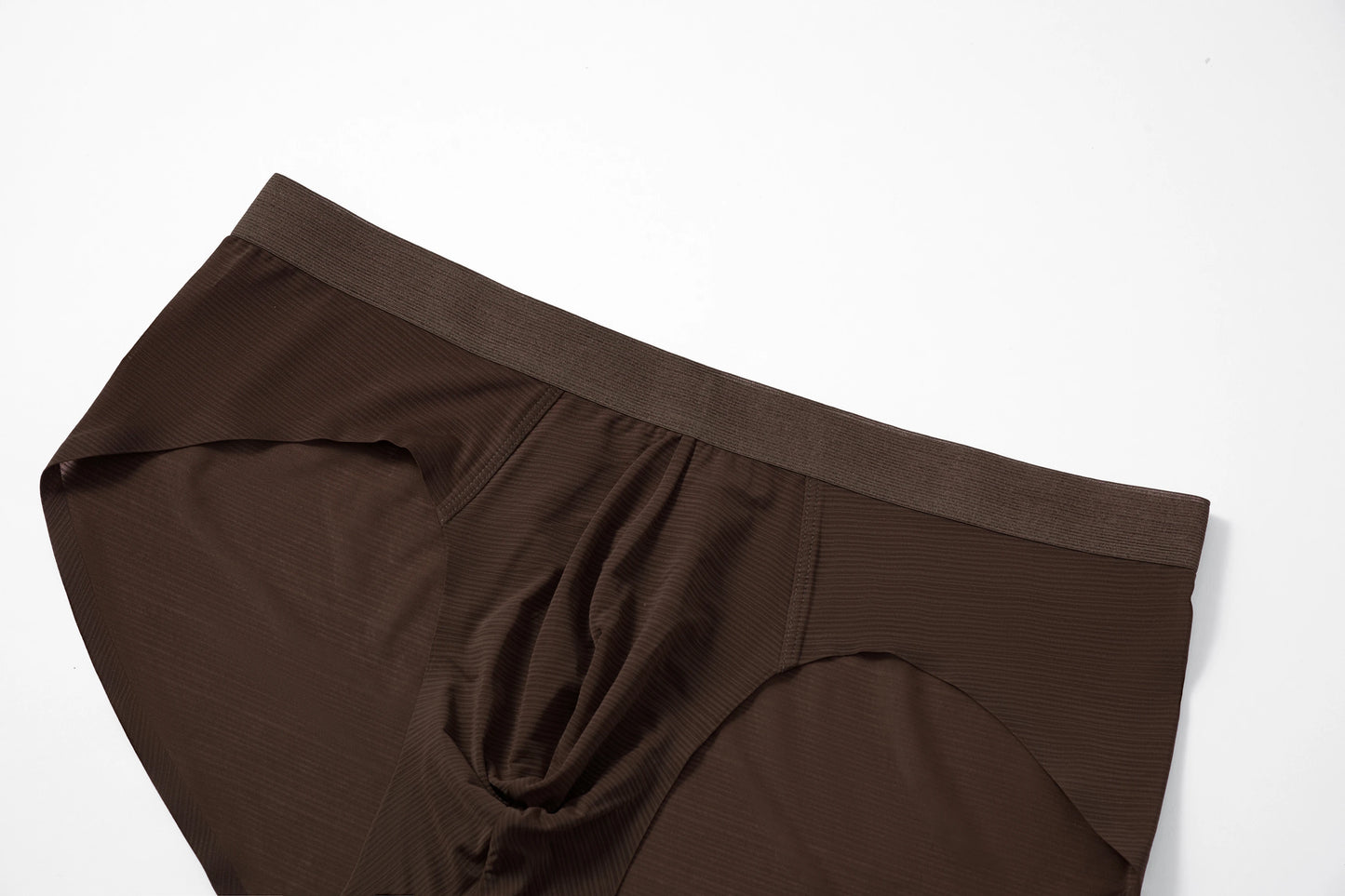 Satin-Striped Icy Silk Brief (Darkroom Brown*2)