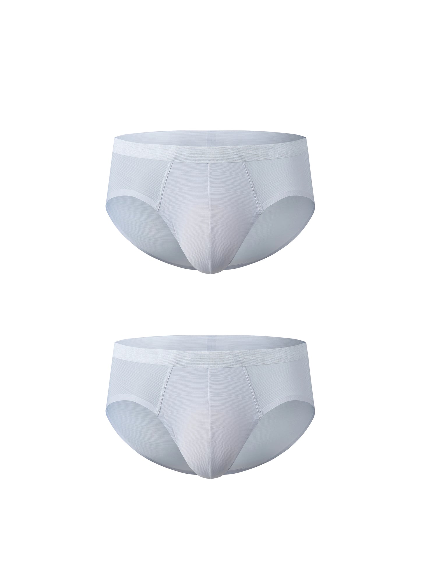 Satin-Striped Icy Silk Brief (Porcelain Dusk*2)