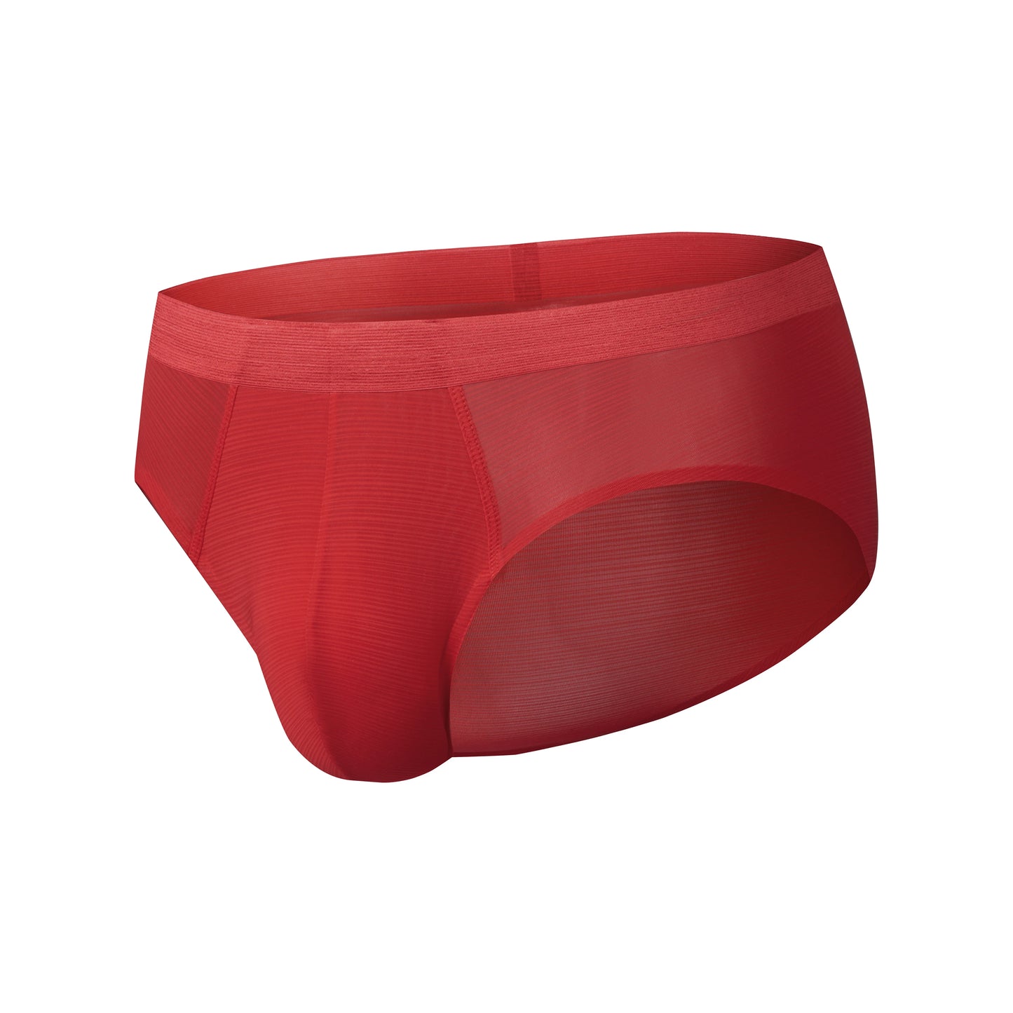Satin-Striped Icy Silk Brief (Atelier Red*2)