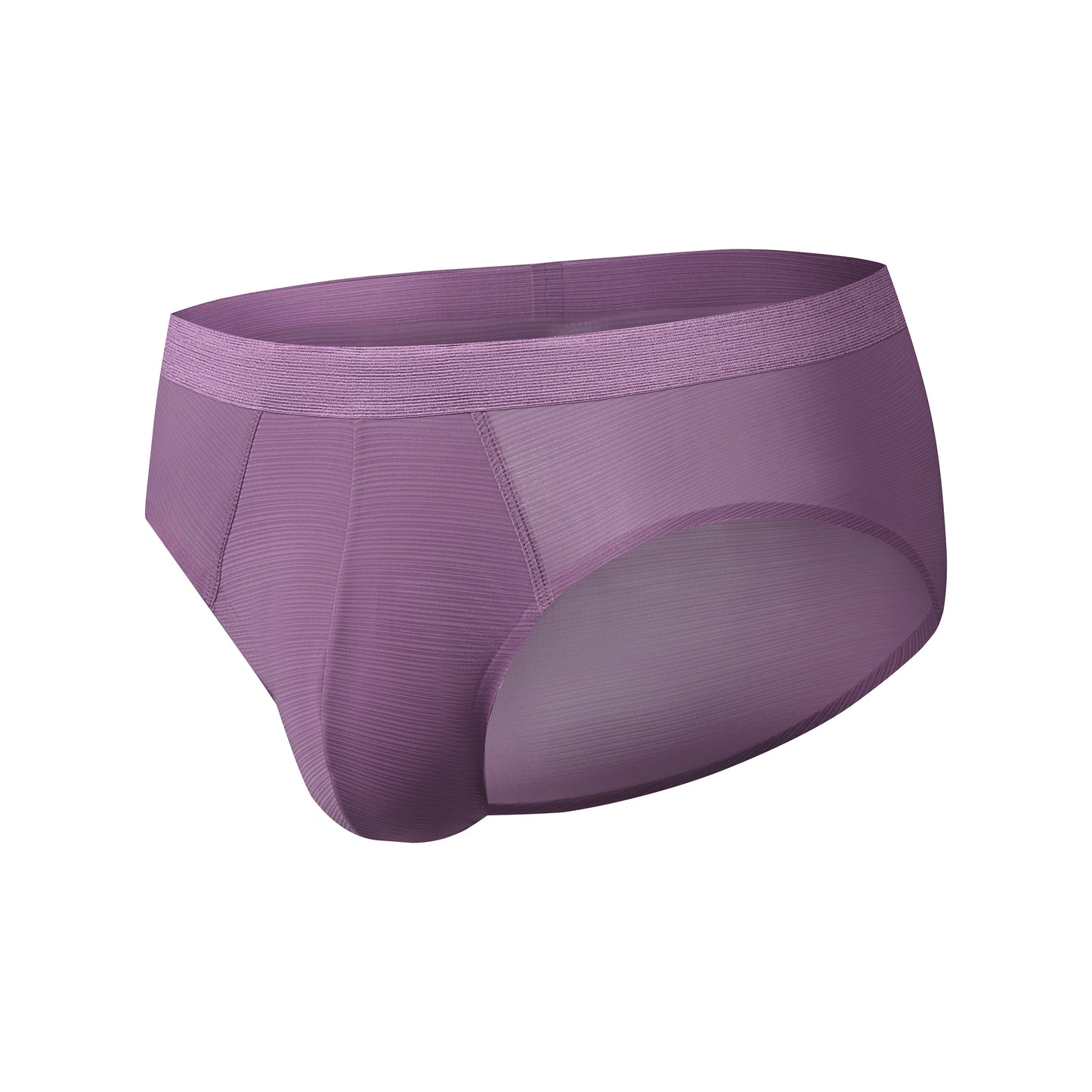 Satin-Striped Icy Silk Brief (Canvas Mauve*2)