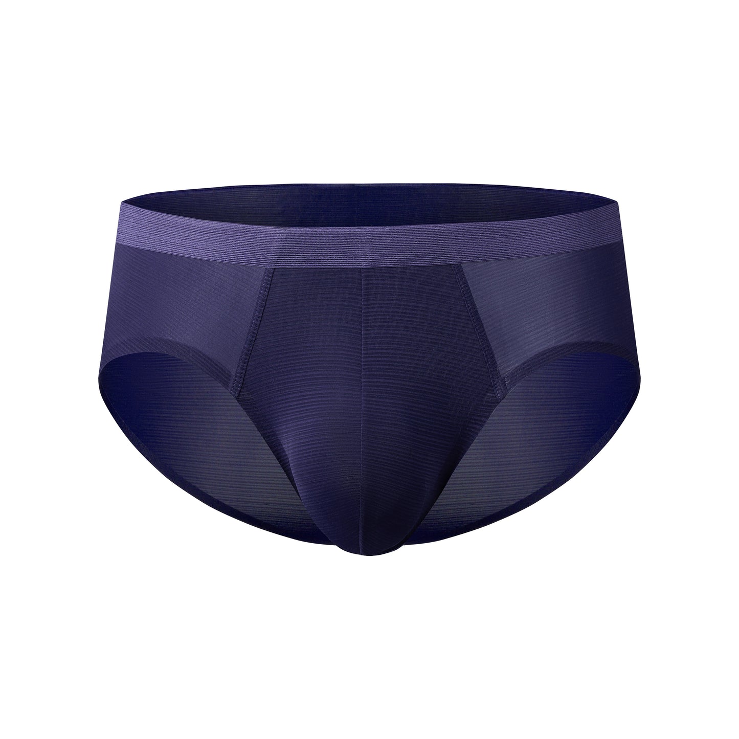 Satin-Striped Icy Silk Brief (Curtain Night Purple*2)