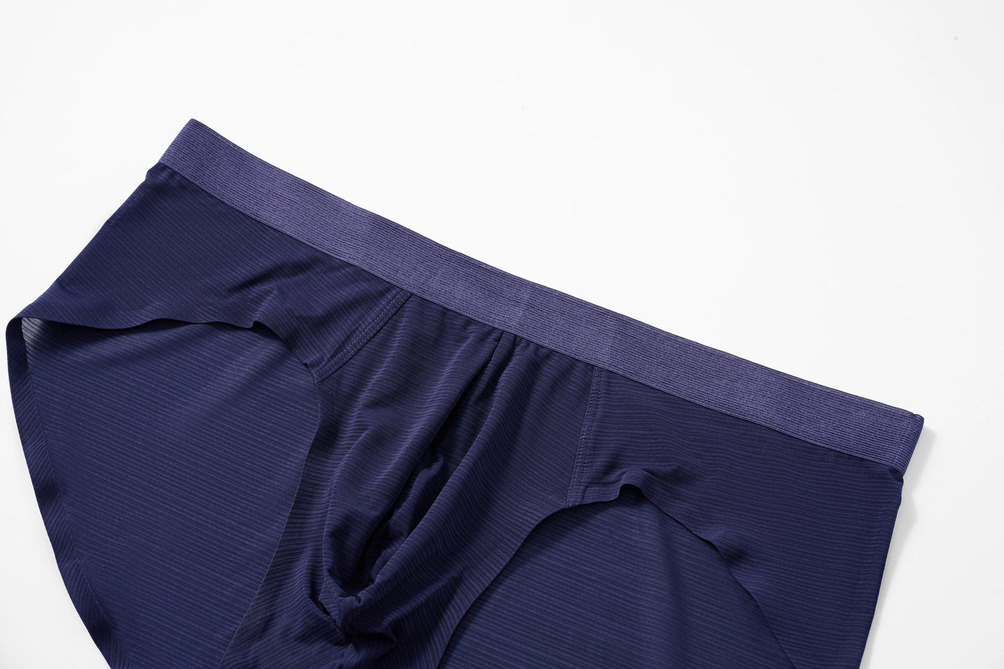 Satin-Striped Icy Silk Brief (Curtain Night Purple*2)
