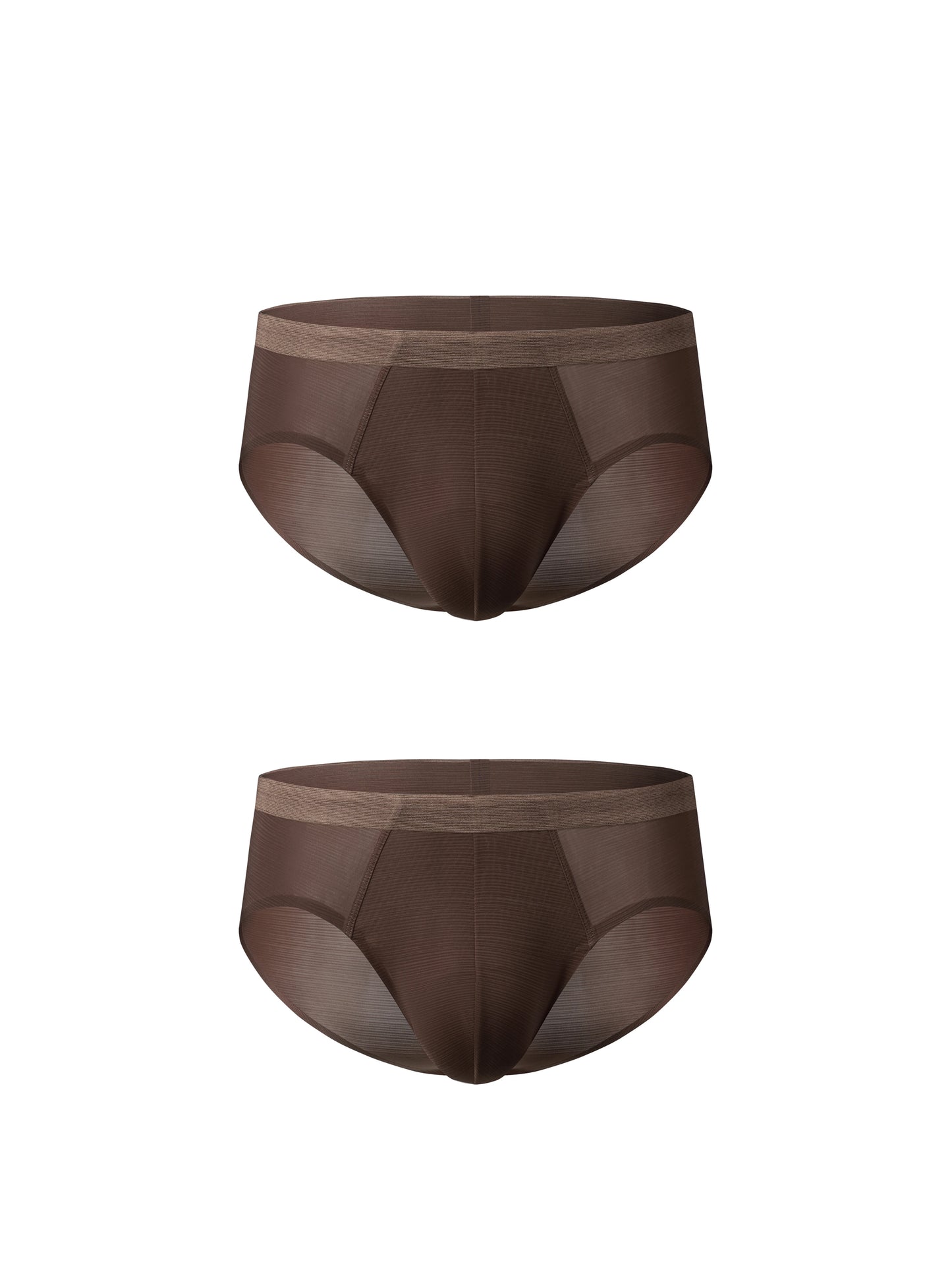 Satin-Striped Icy Silk Brief