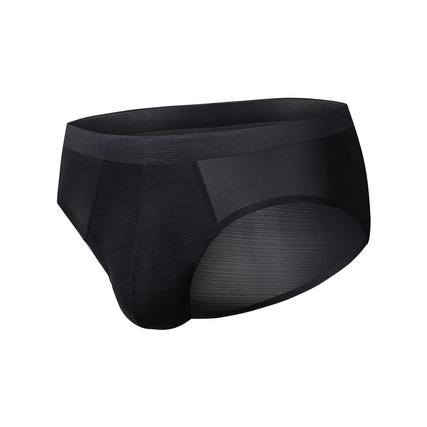 Satin-Striped Icy Silk Brief (Ink & Iris*2)