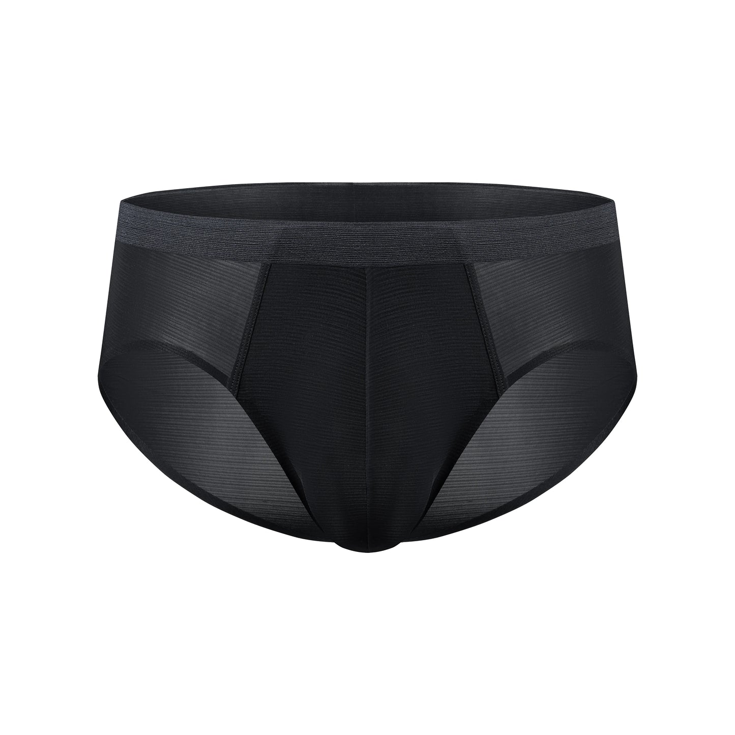 Satin-Striped Icy Silk Brief (Ink & Iris*2)
