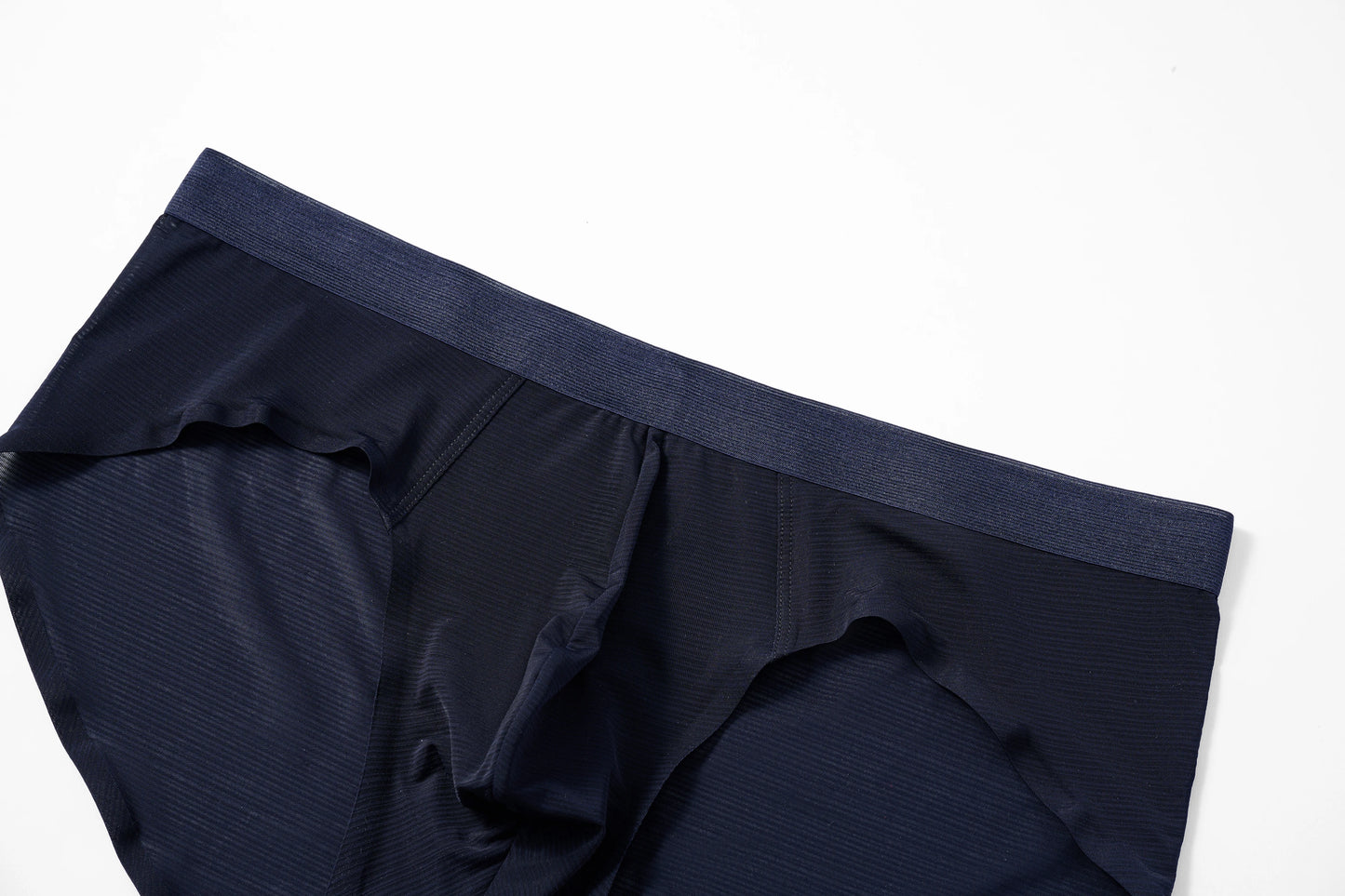 Satin-Striped Icy Silk Brief (Ink & Iris*2)