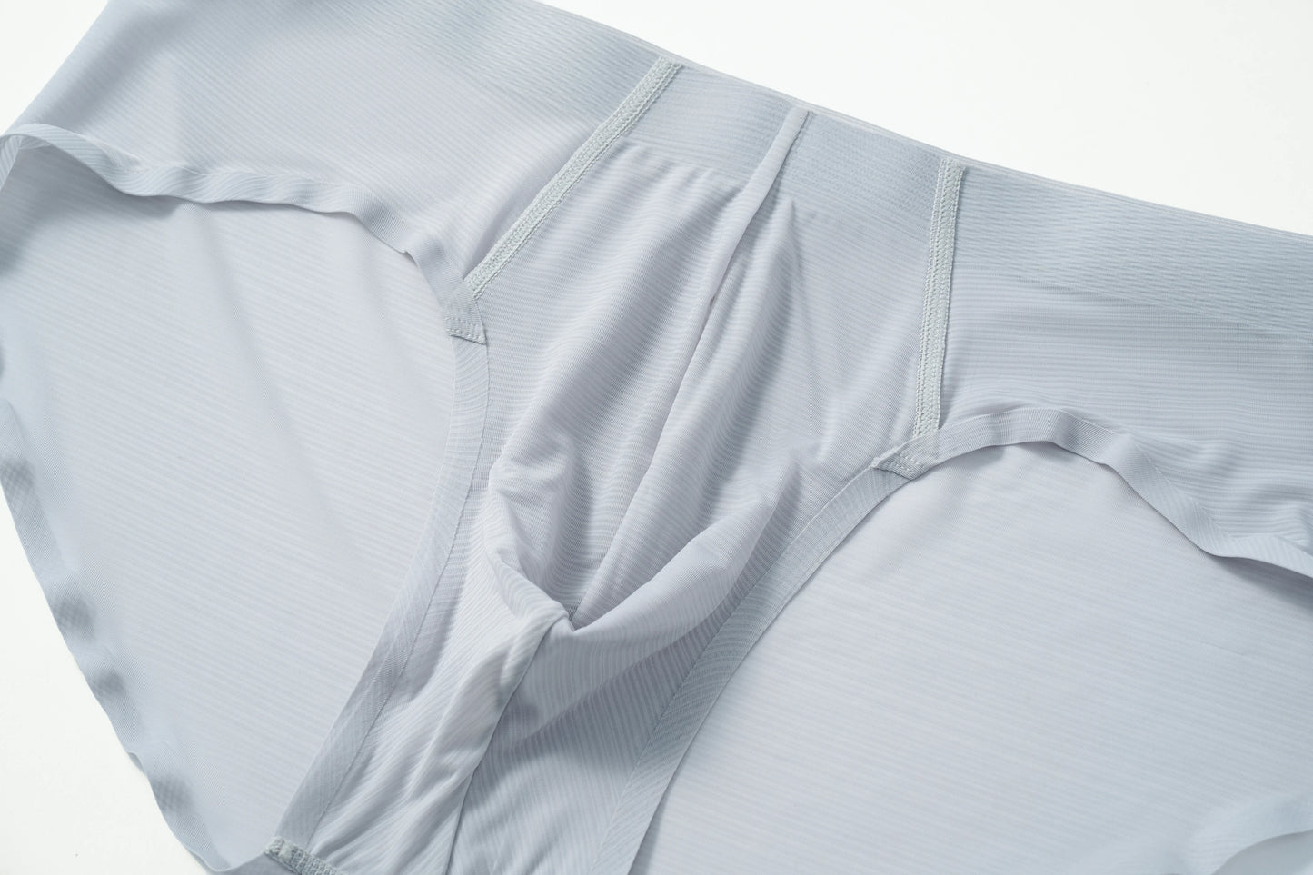 Satin-Striped Icy Silk Brief (Porcelain Dusk*2)