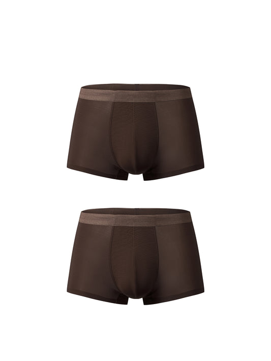Satin-Striped Icy Silk Trunk (Darkroom Brown*2)
