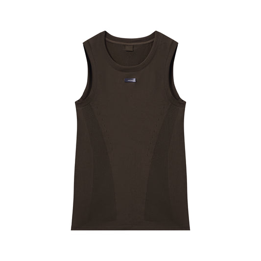 Seamless Openwork Vest (Grape Violet Brown)