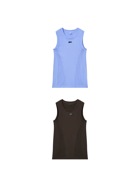 Seamless Openwork Vest (Blue&Brown) - 2 PACK