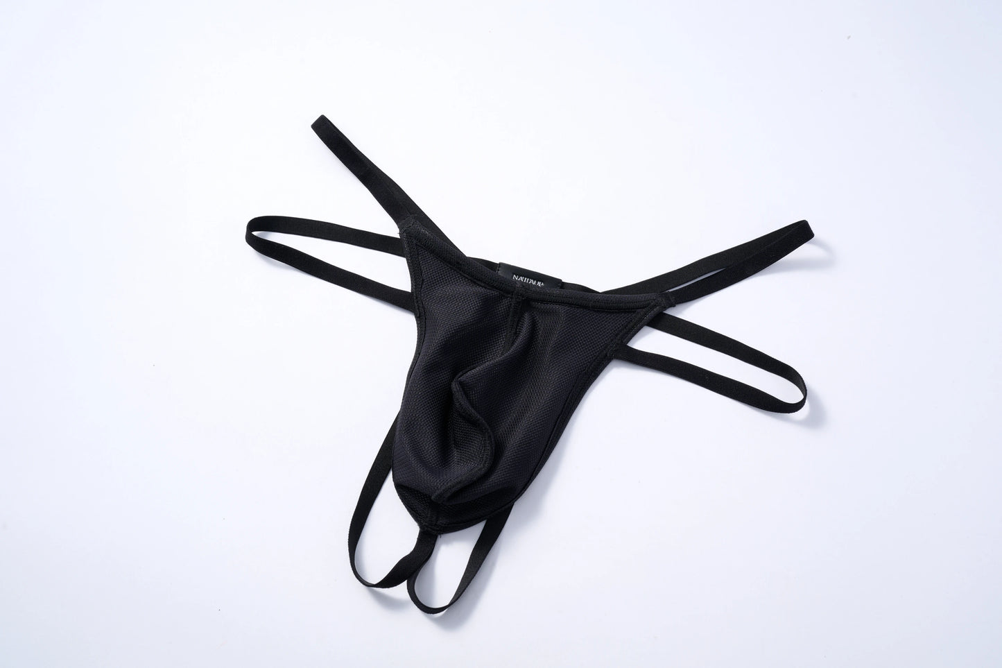Shimmer Mesh Double Slim-Strap Thong