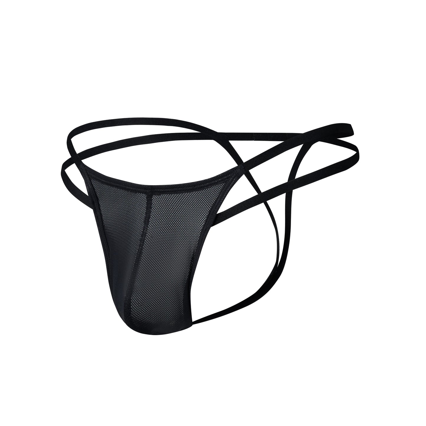 Shimmer Mesh Double Slim-Strap Thong