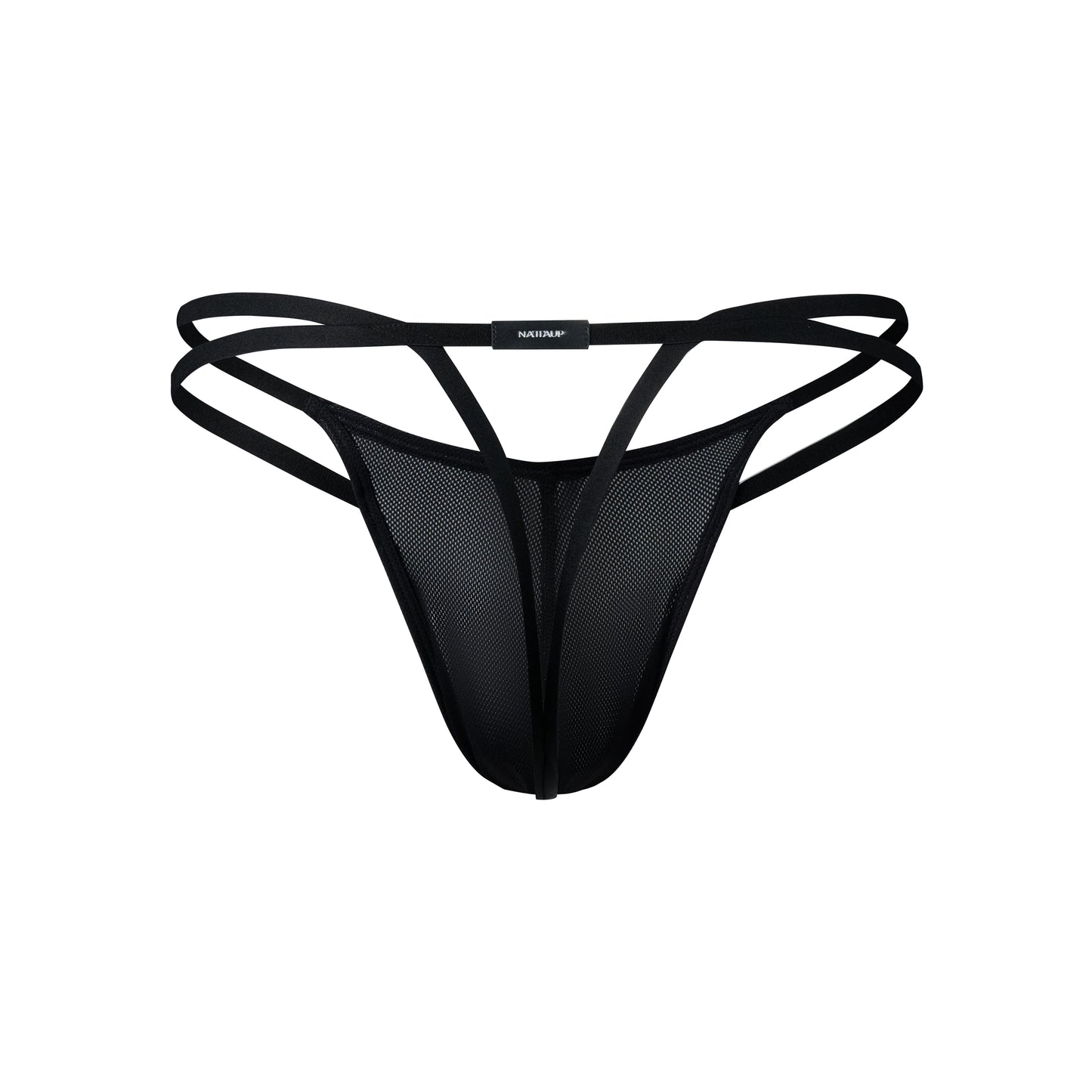 Shimmer Mesh Double Slim-Strap Thong