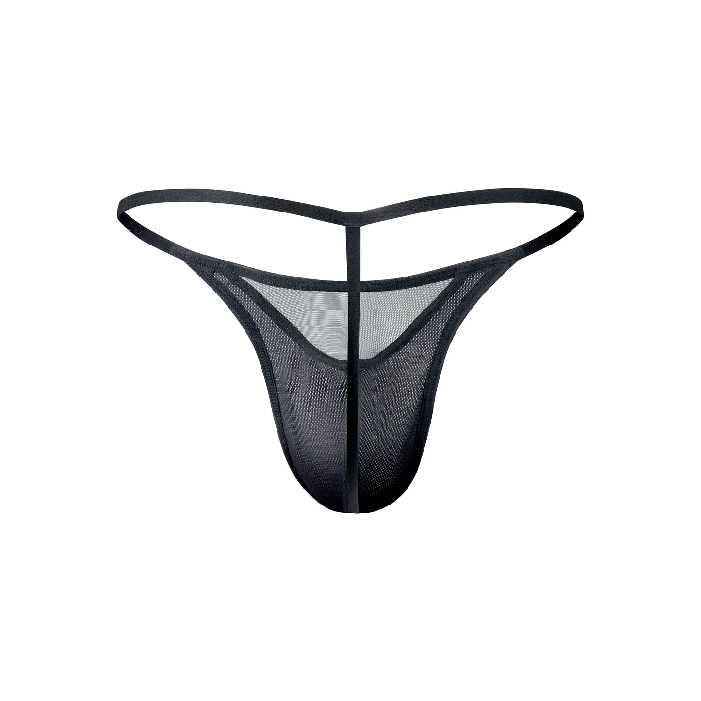 Shimmer Mesh Panel Pouch Thong*2