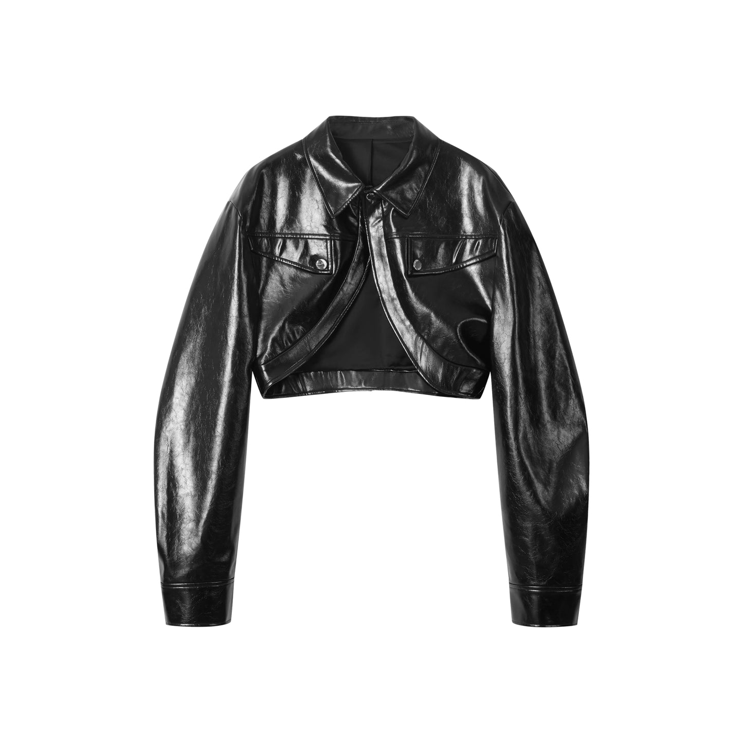 Short Glossy PU Jacket