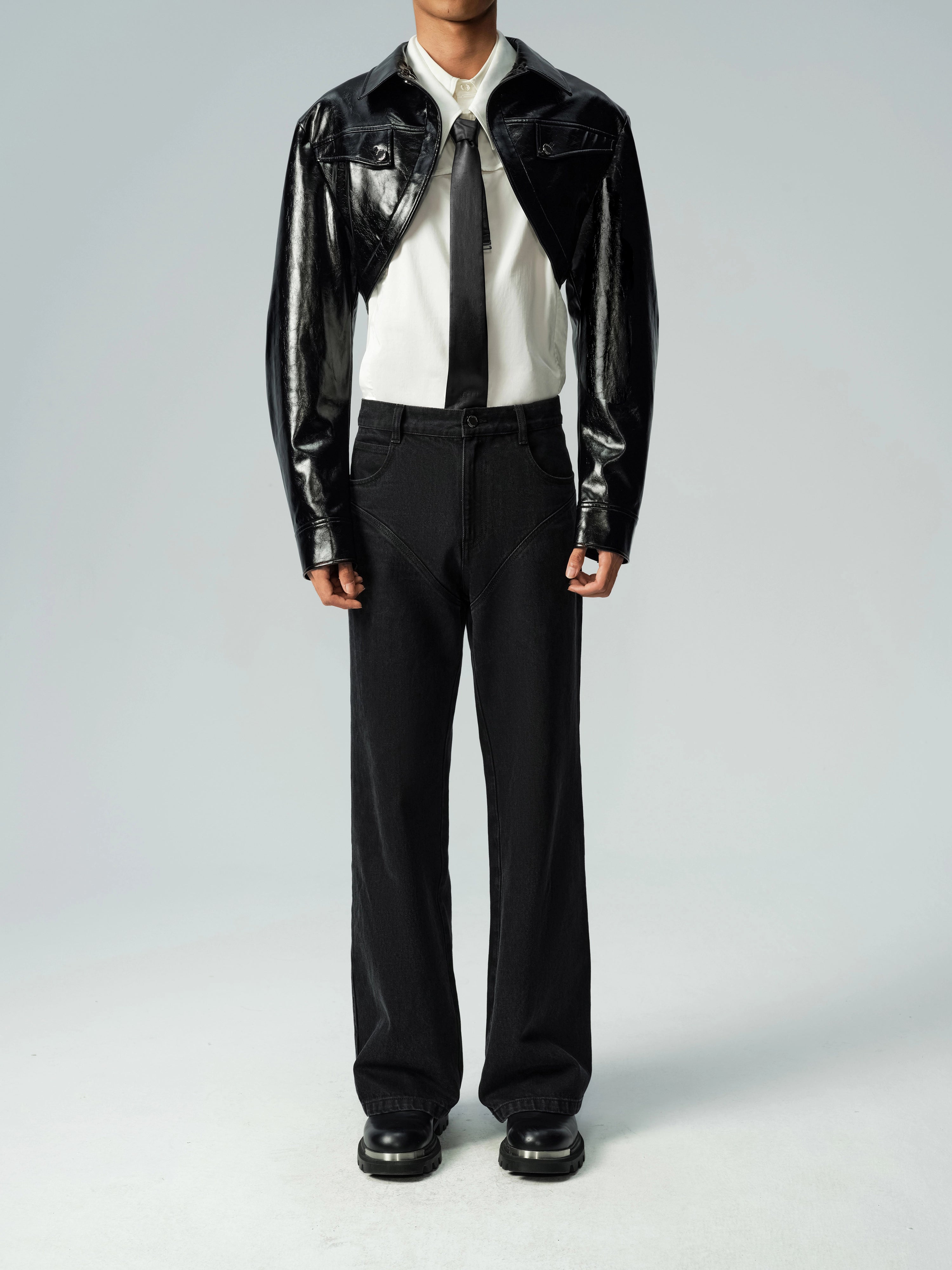 Short Glossy PU Jacket