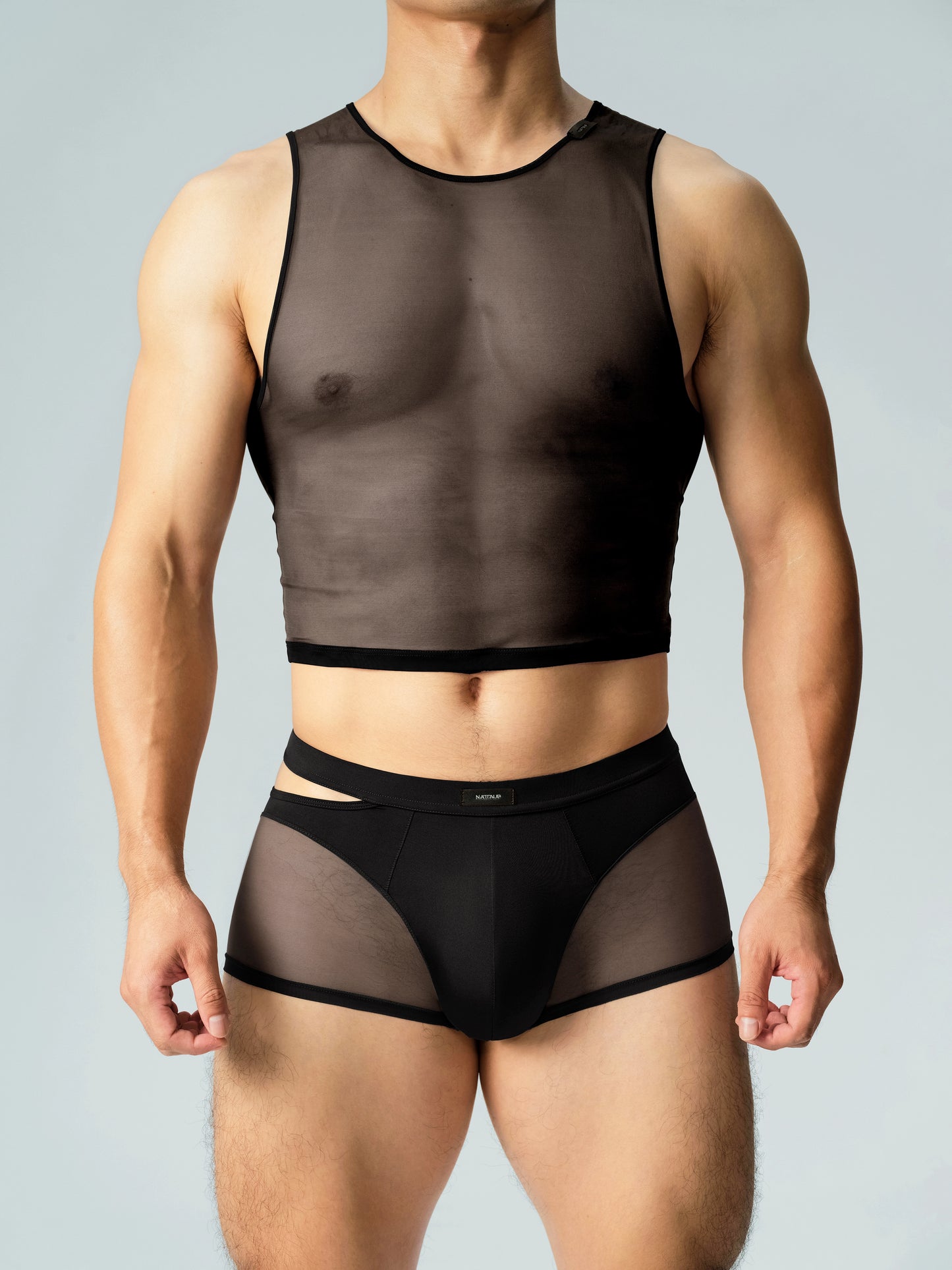 Side Cutout Mesh Trunk