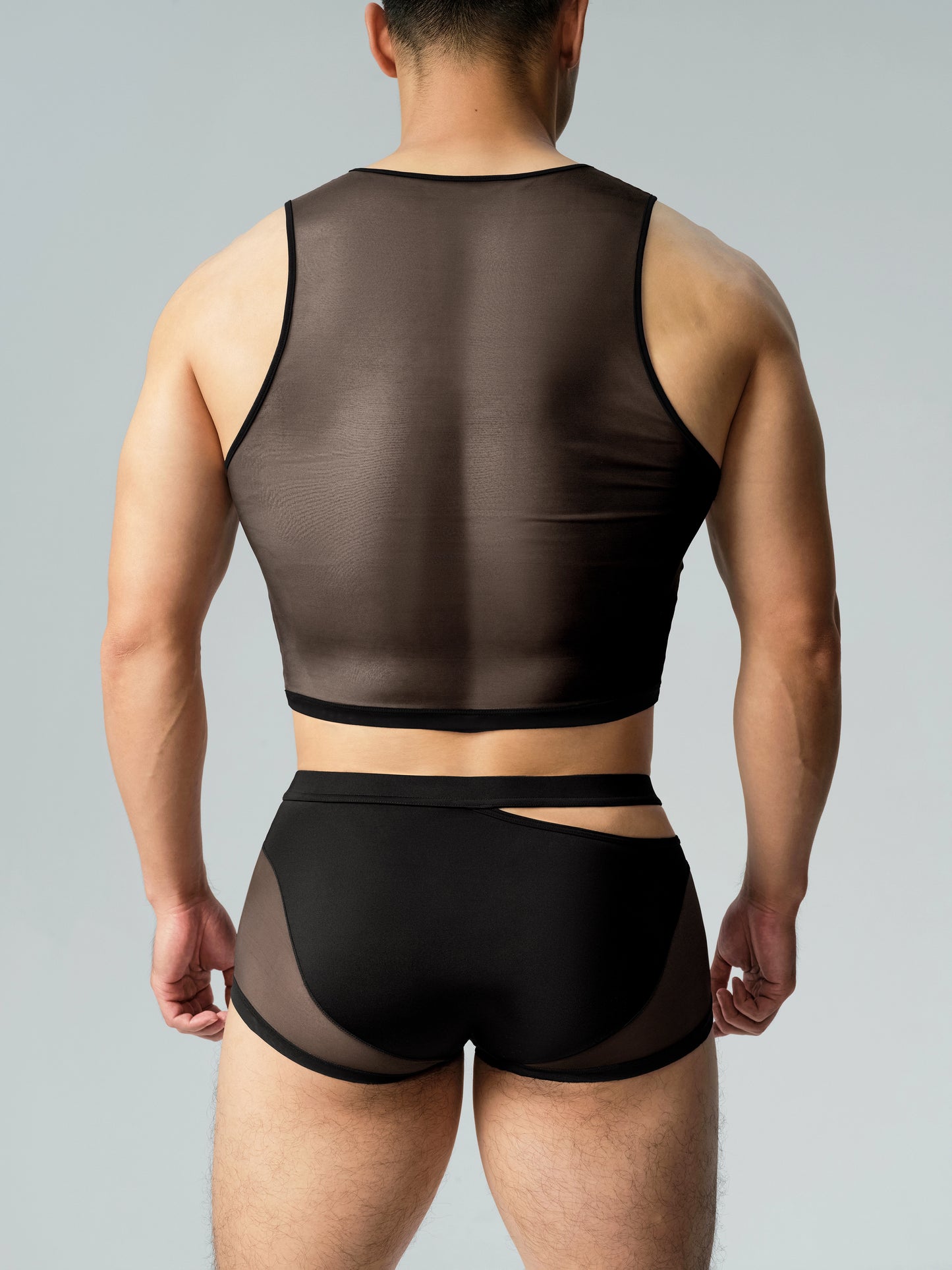 Side Cutout Mesh Trunk