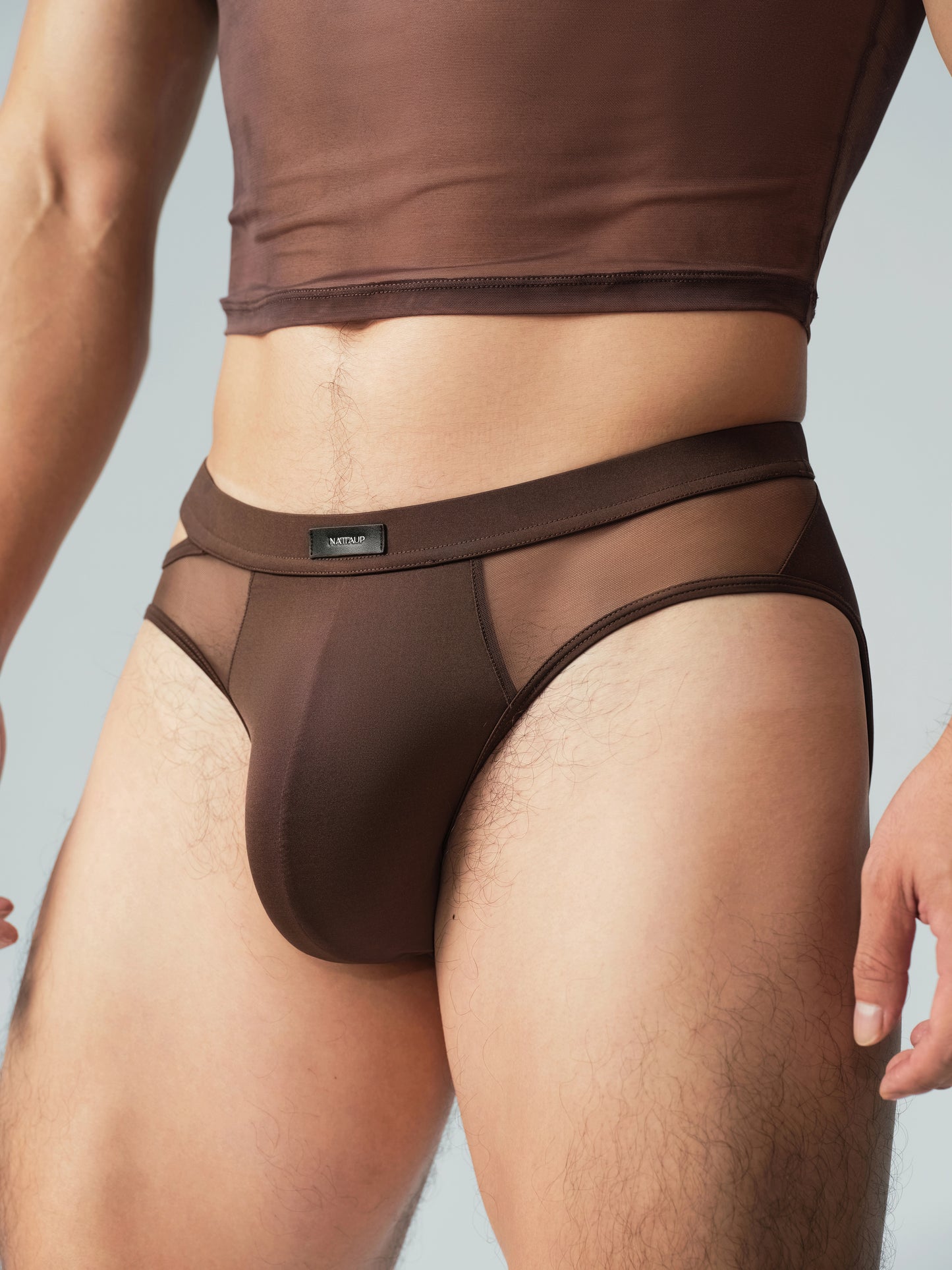 Side Cutout Mesh Brief