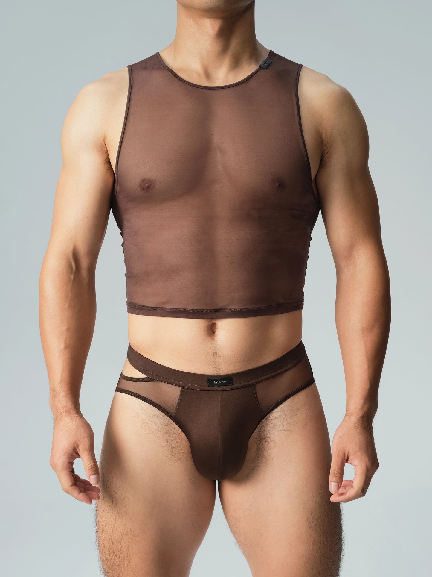 Side Cutout Mesh Brief