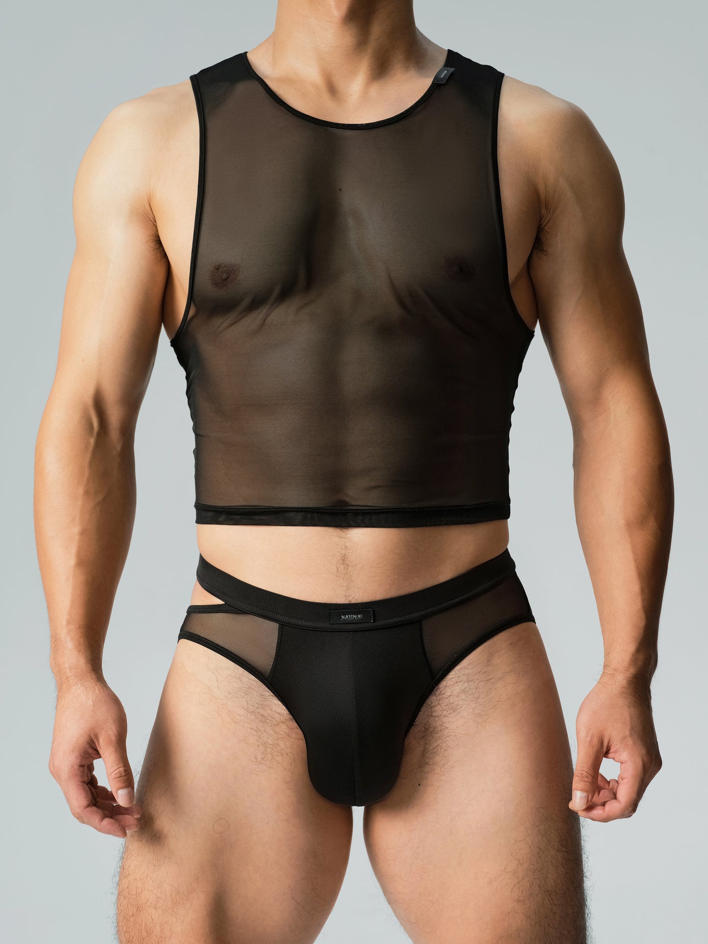 Side Cutout Mesh Brief
