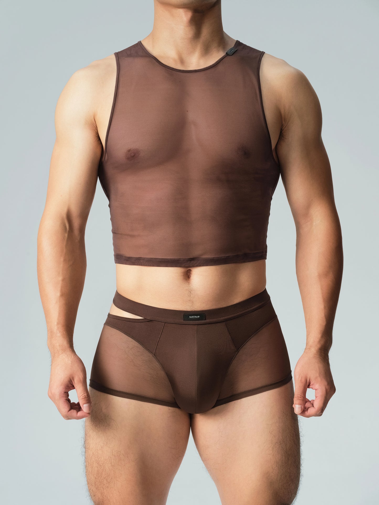 Side Cutout Mesh Trunk