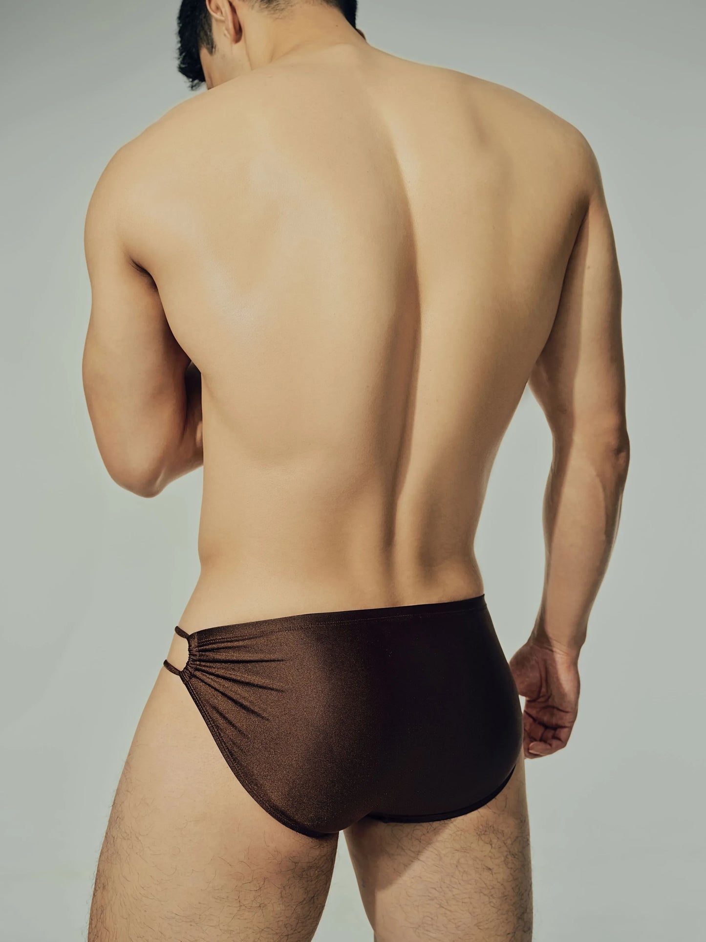 Side Drawstring Swim Brief (Golden Brown)