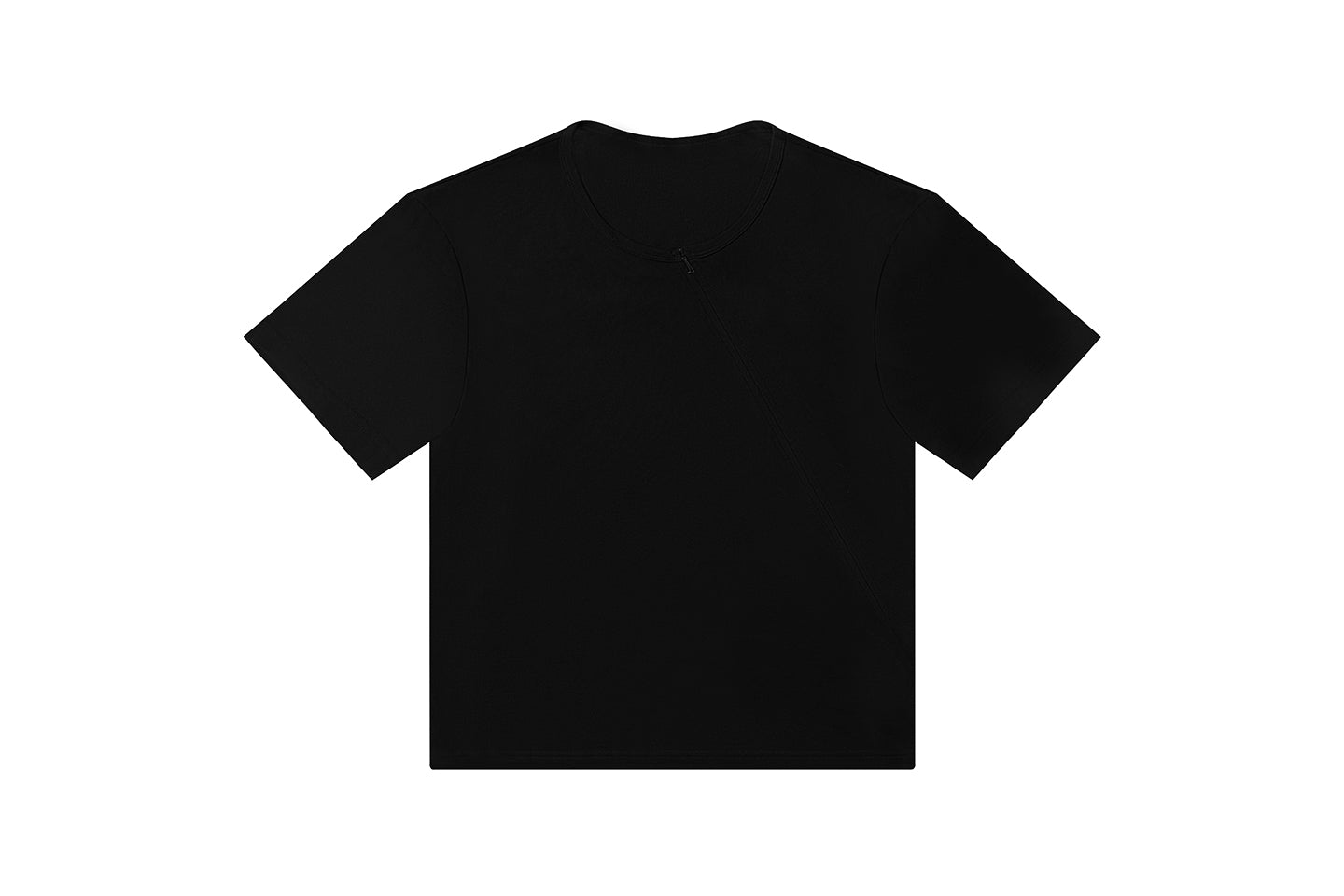 Side-Zip T-Shirt (Black)