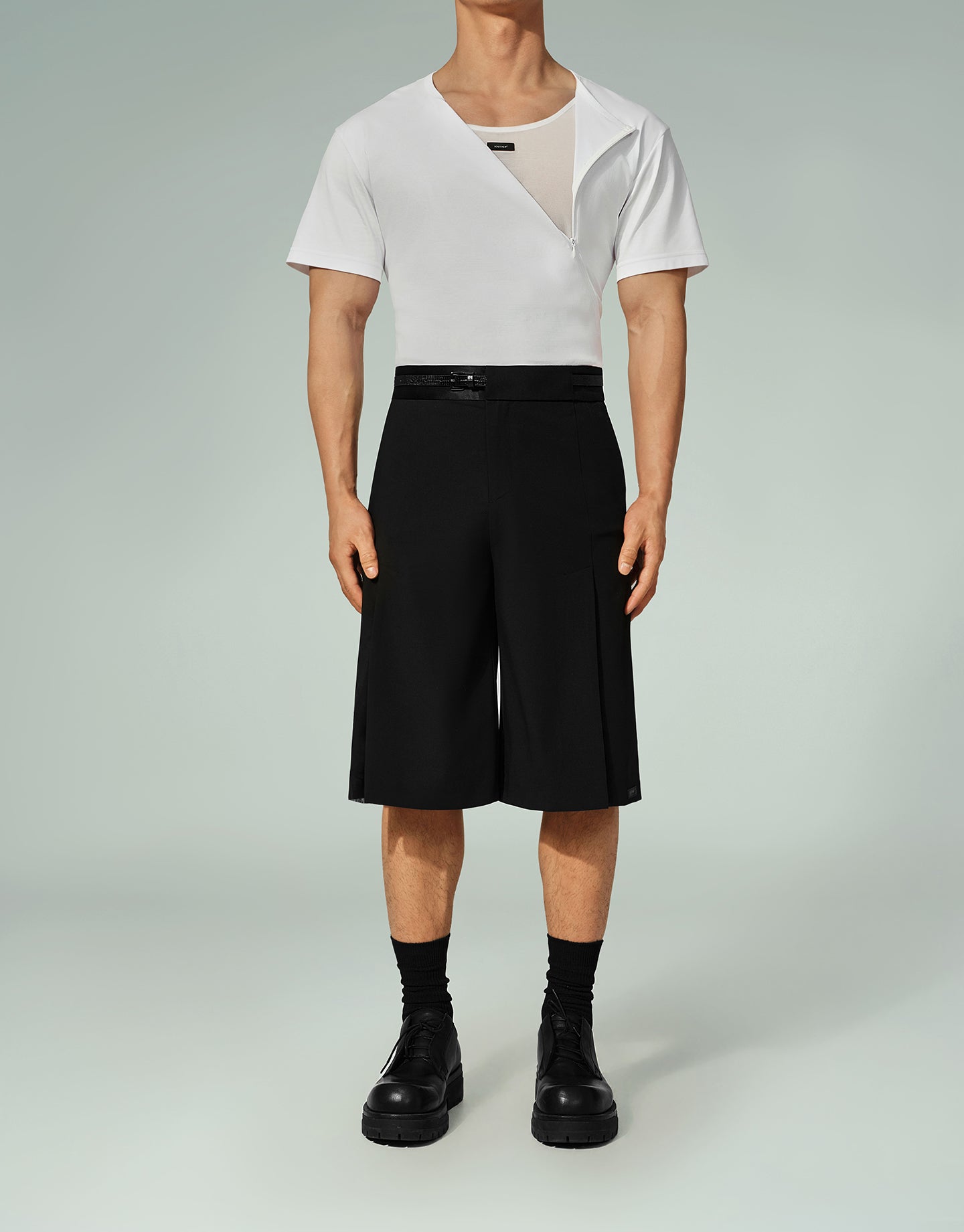 Side-Zip T-Shirt Bundle (B&W)