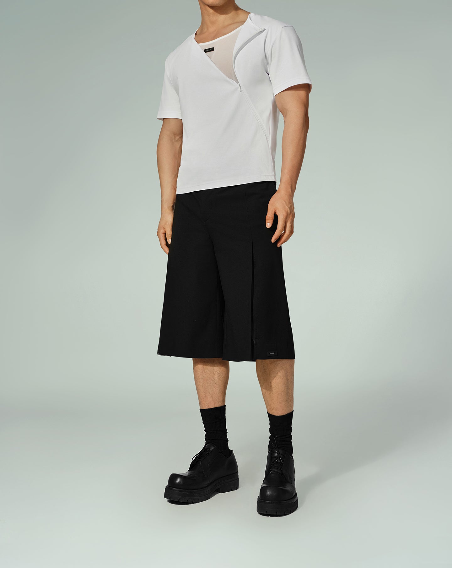 Side-Zip T-Shirt Bundle (B&W)