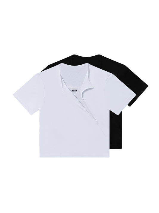 Side-Zip T-Shirt Bundle (B&W)