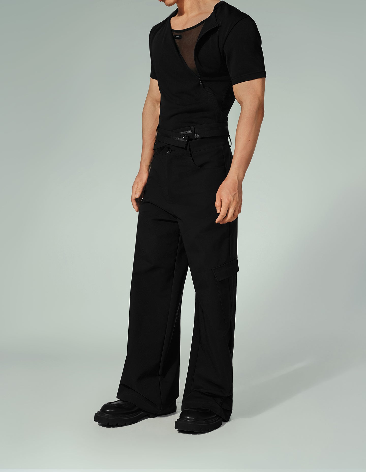 Side-Zip T-Shirt Bundle (B&W)