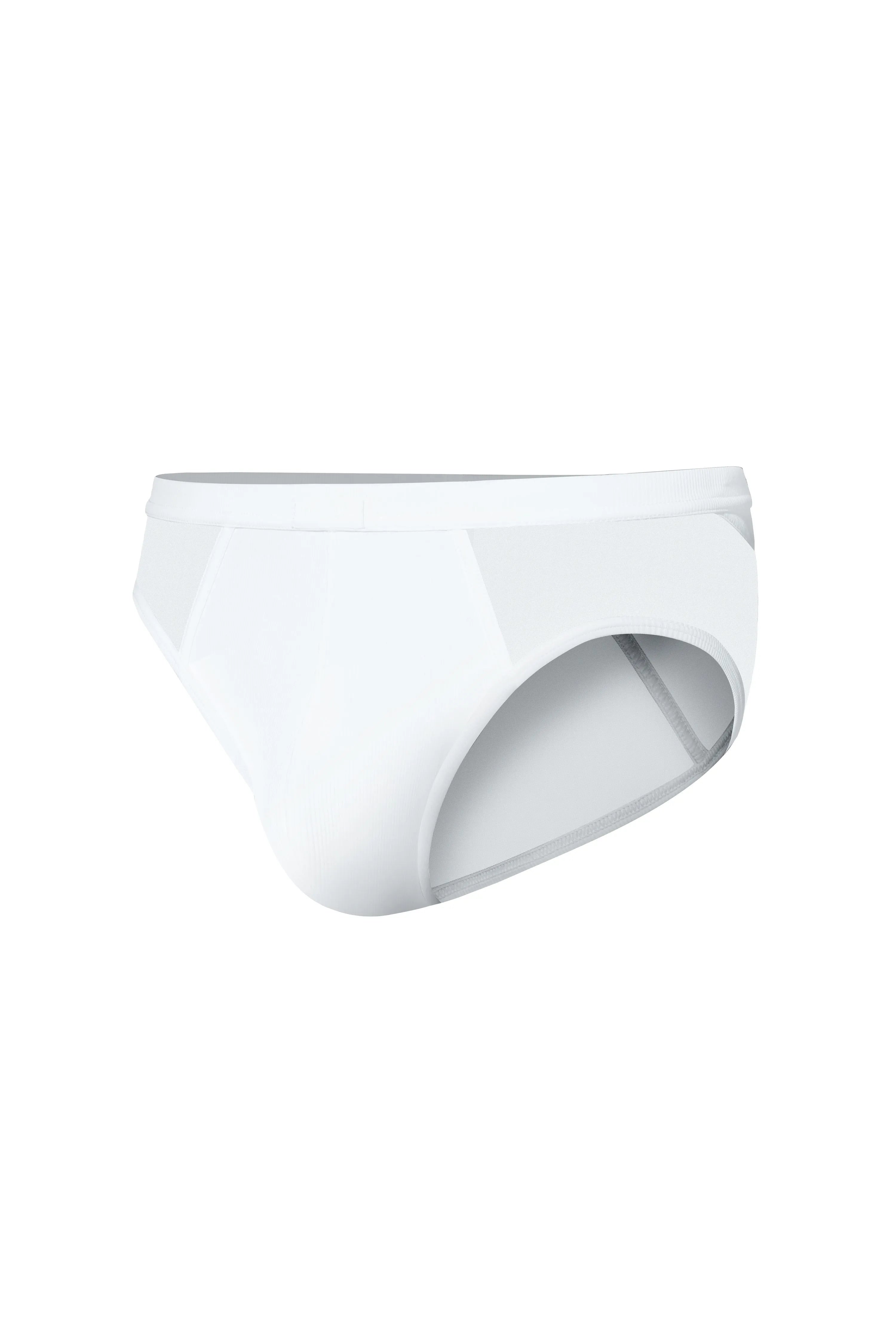 Sleep Mesh-Panel Brief (White)