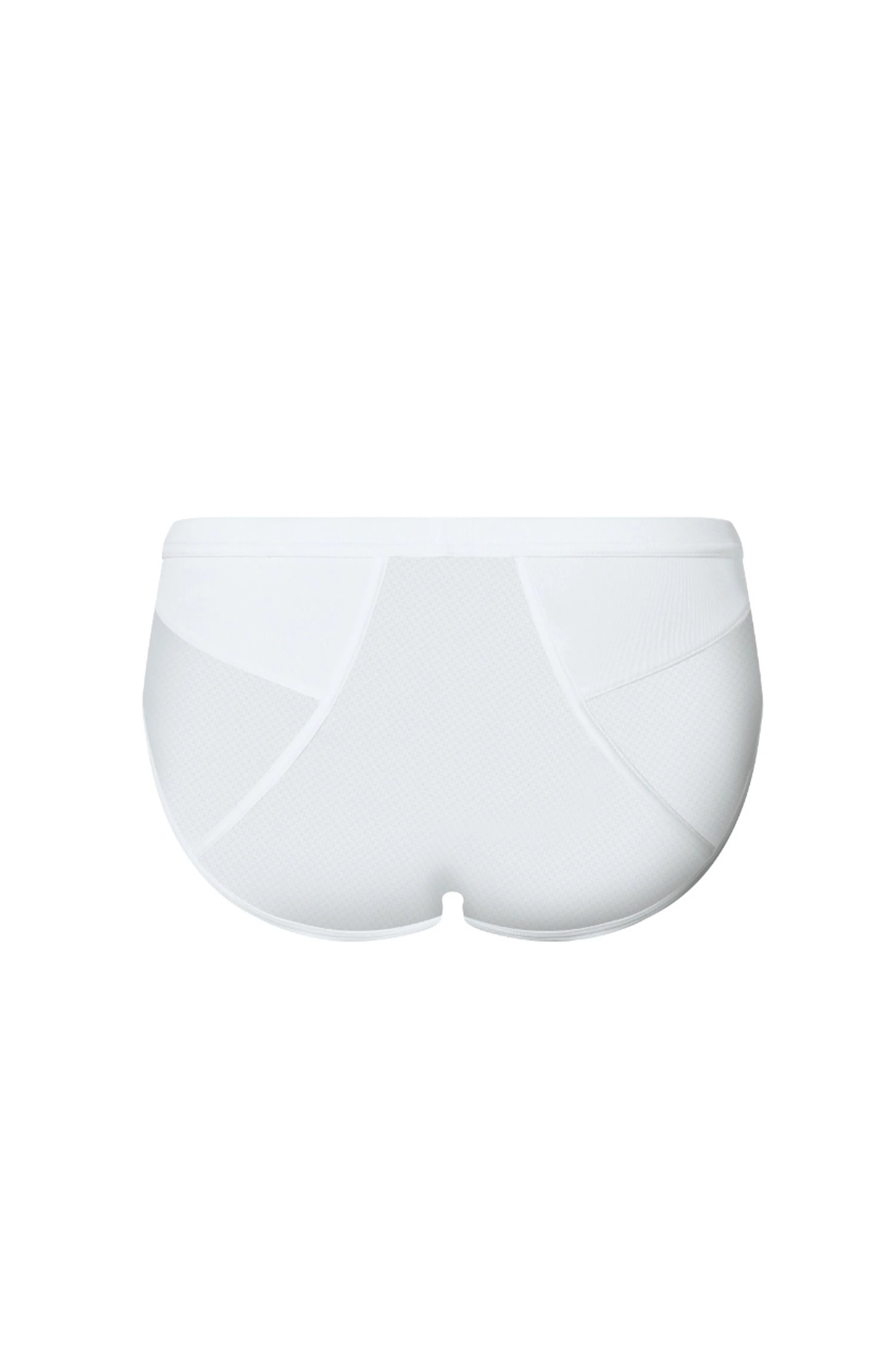 Sleep Mesh-Panel Brief (White)